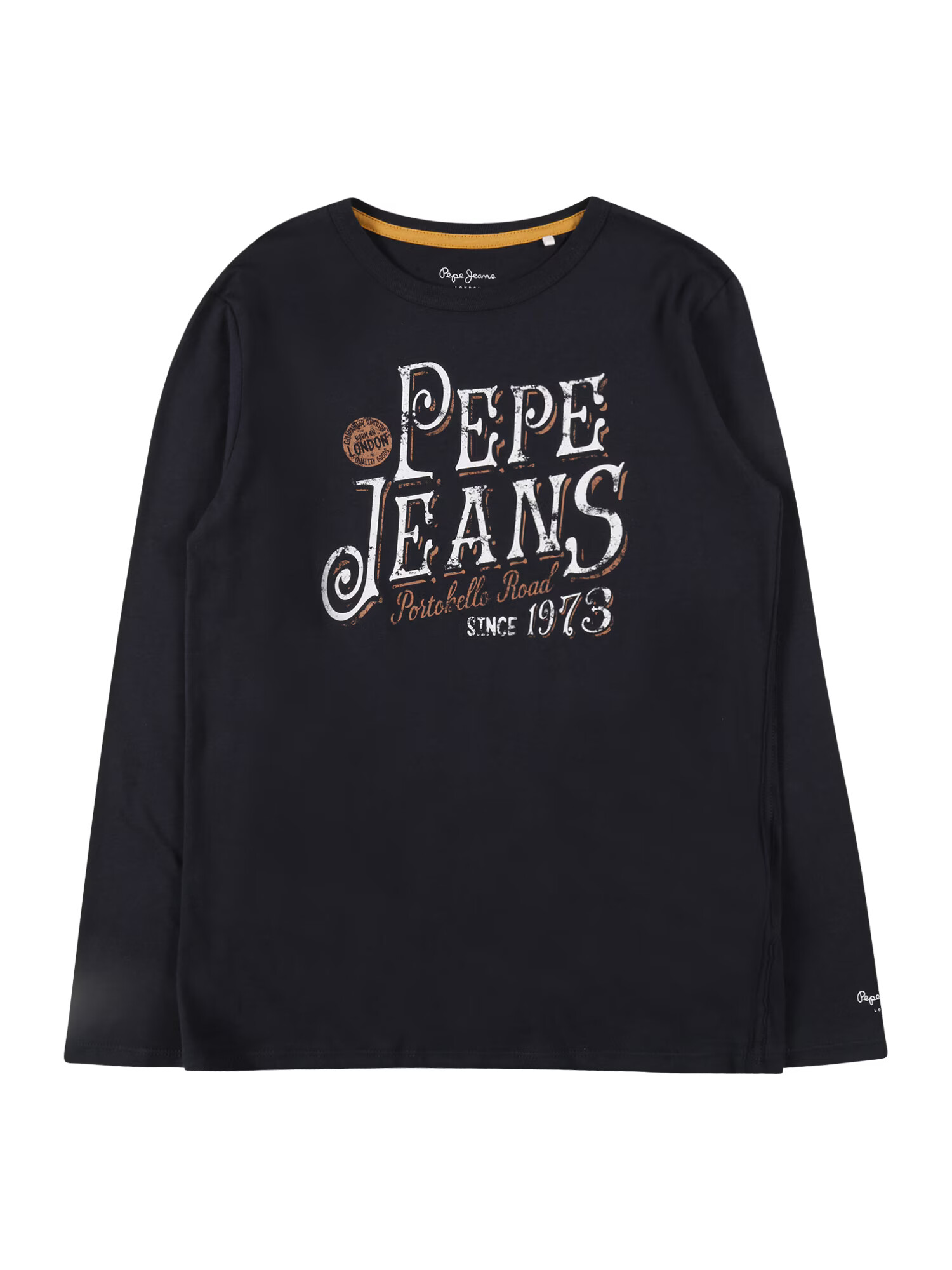 Pepe Jeans Majica 'Andreas' bela / oranžna / nočno modra - Pepit.si