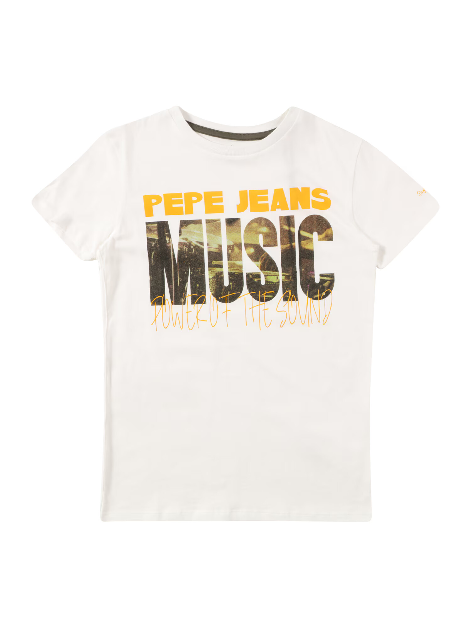 Pepe Jeans Majica 'AXEL' bela / oranžna / kaki - Pepit.si