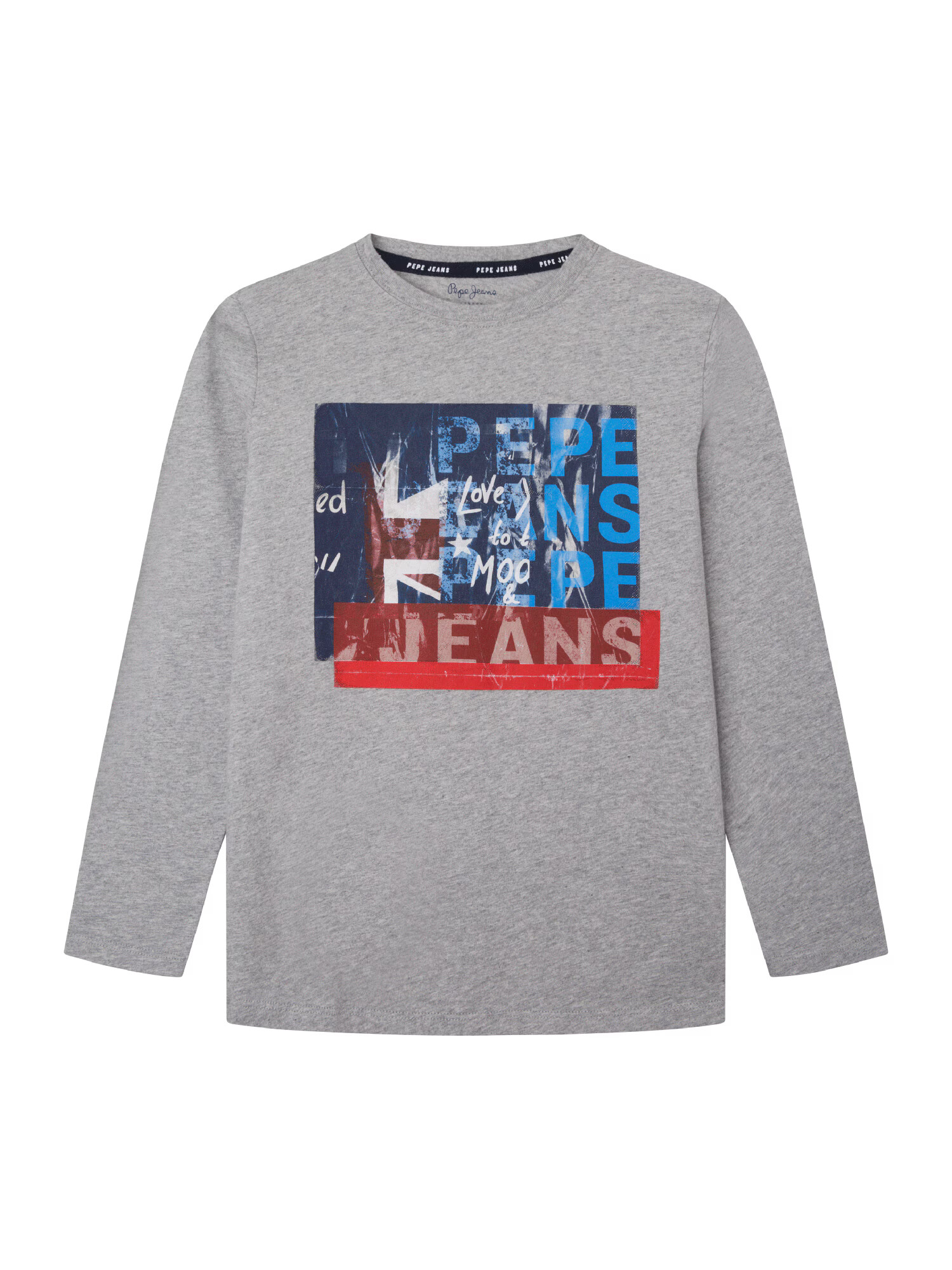 Pepe Jeans Majica 'CLAUS' mornarska / kraljevo modra / pegasto siva / karminsko rdeča - Pepit.si