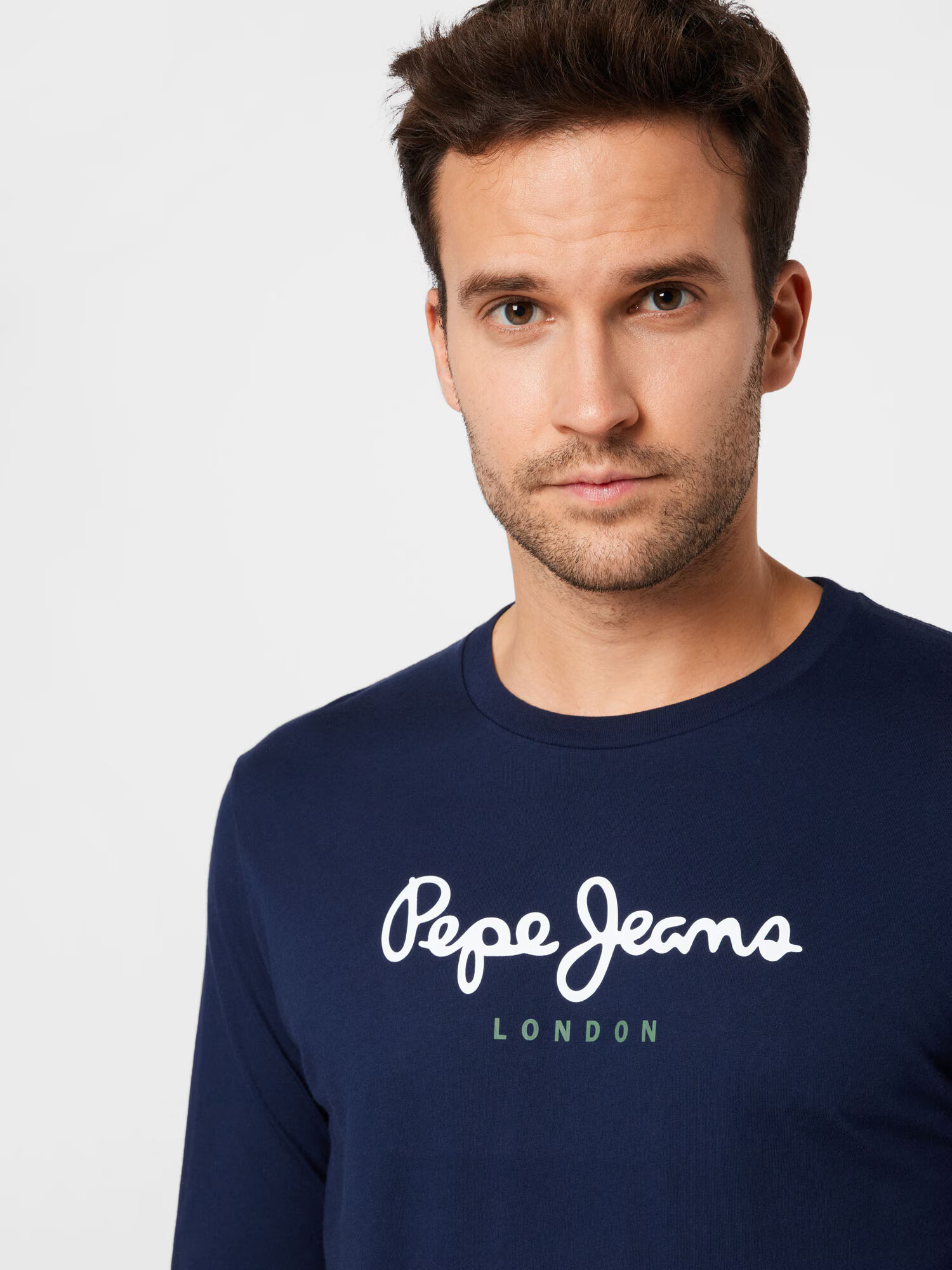 Pepe Jeans Majica 'Eggo' mornarska / pastelno zelena / bela - Pepit.si