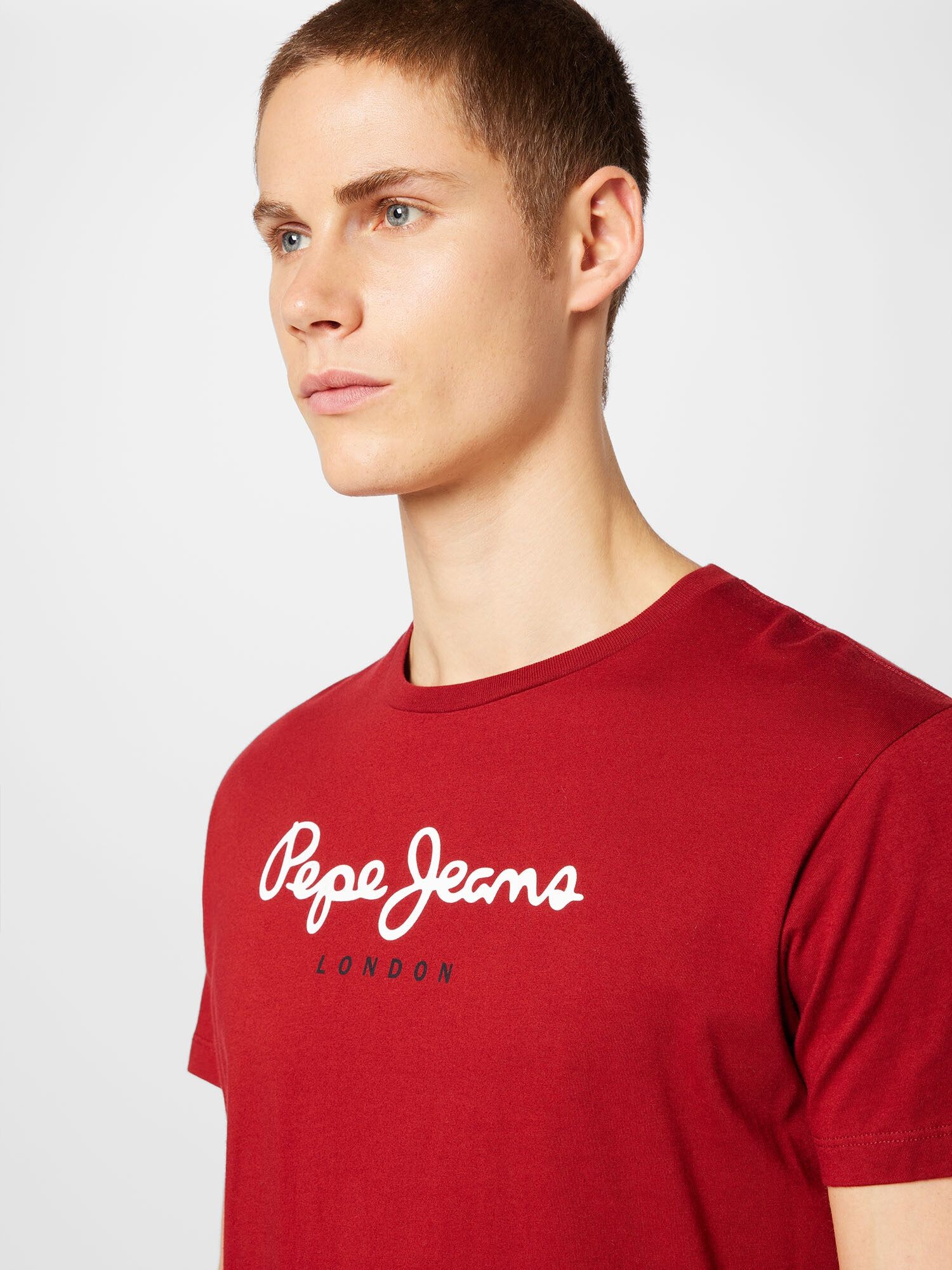 Pepe Jeans Majica 'Eggo' rdeča / črna / bela - Pepit.si