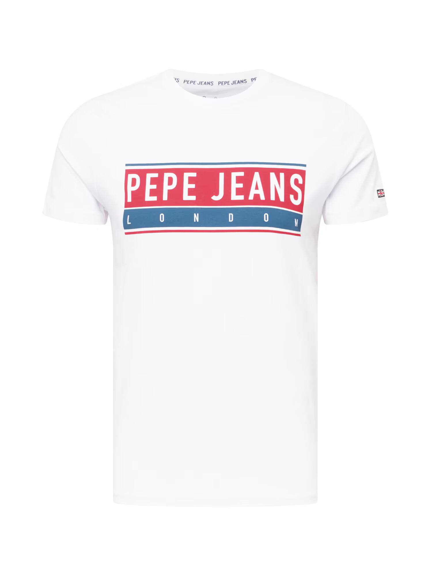 Pepe Jeans Majica 'JAYO' bela / modra / rdeča - Pepit.si