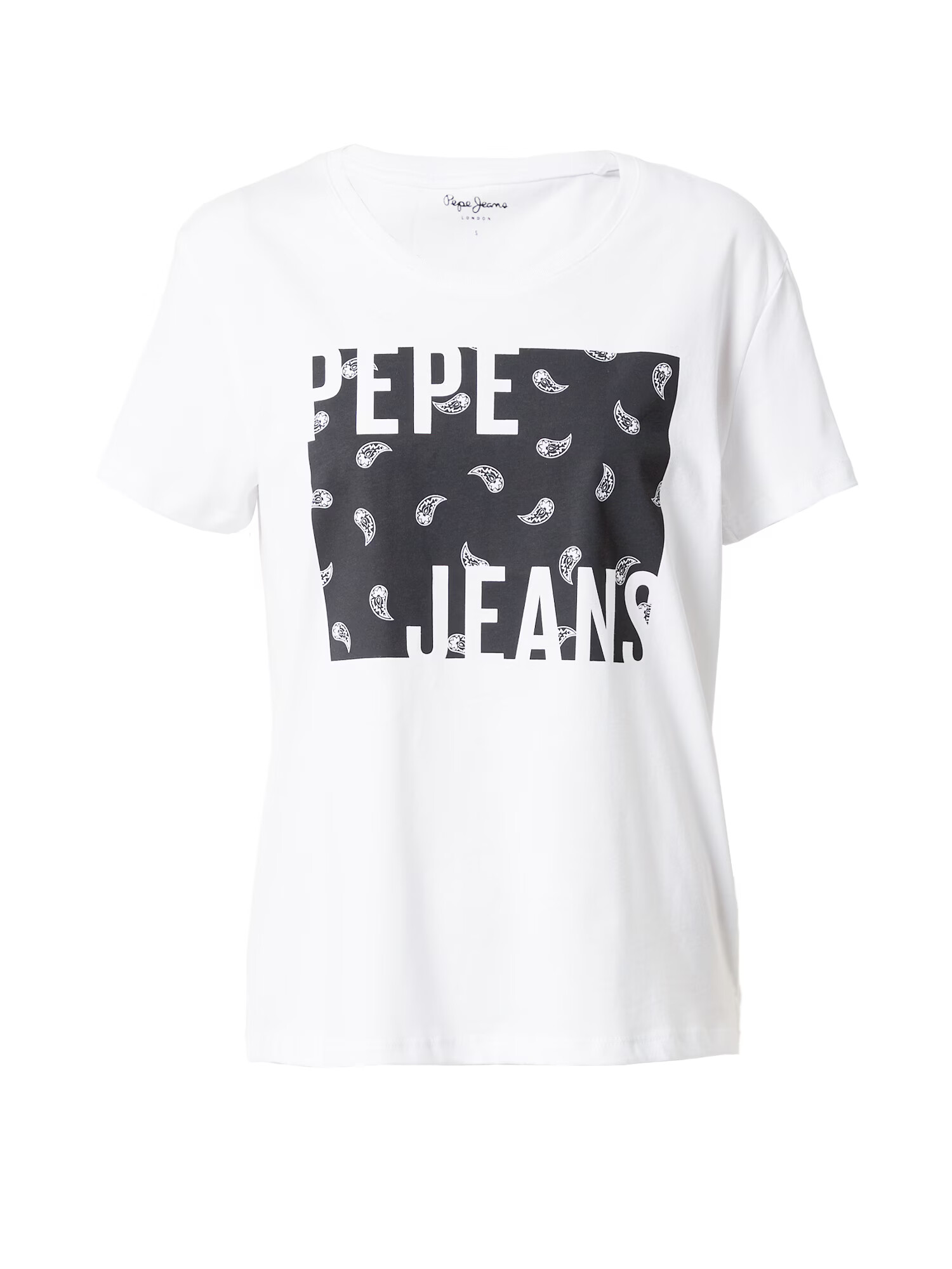 Pepe Jeans Majica 'LUCIE' črna / bela - Pepit.si