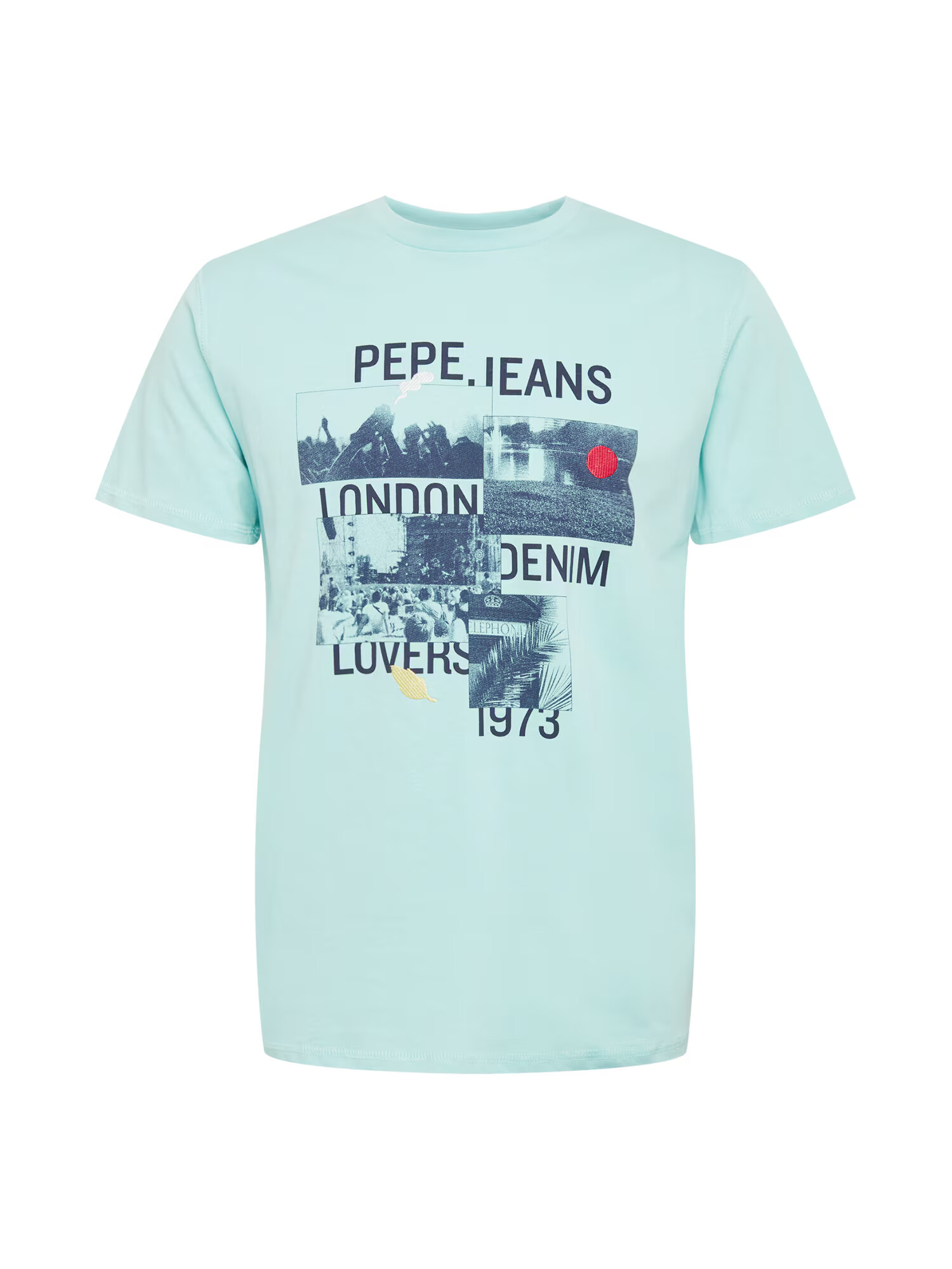 Pepe Jeans Majica 'MILES' svetlo modra / mornarska / grenada / pastelno rumena - Pepit.si