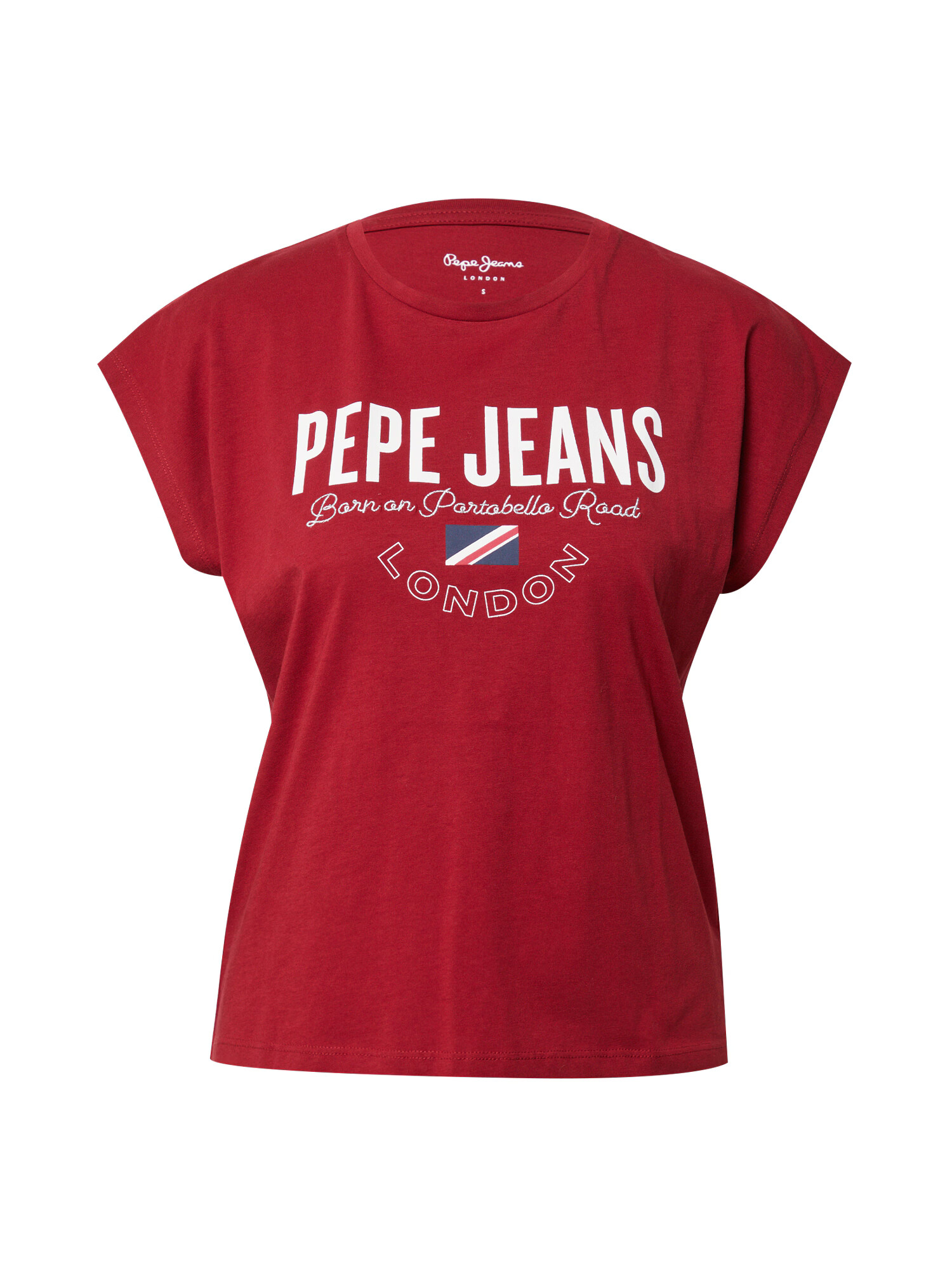 Pepe Jeans Majica 'PARKER' mornarska / ognjeno rdeča / bela - Pepit.si