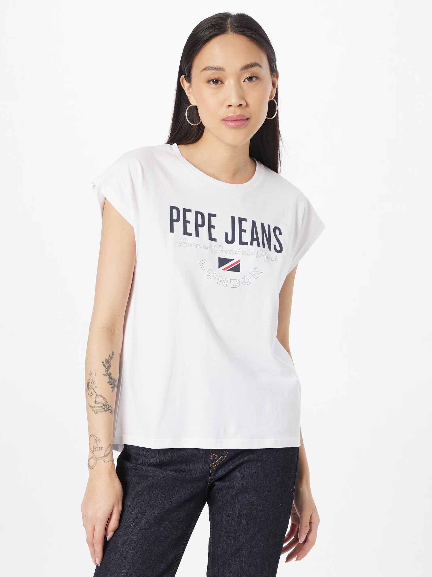 Pepe Jeans Majica 'PARKER' mornarska / rdeča / črna / bela - Pepit.si