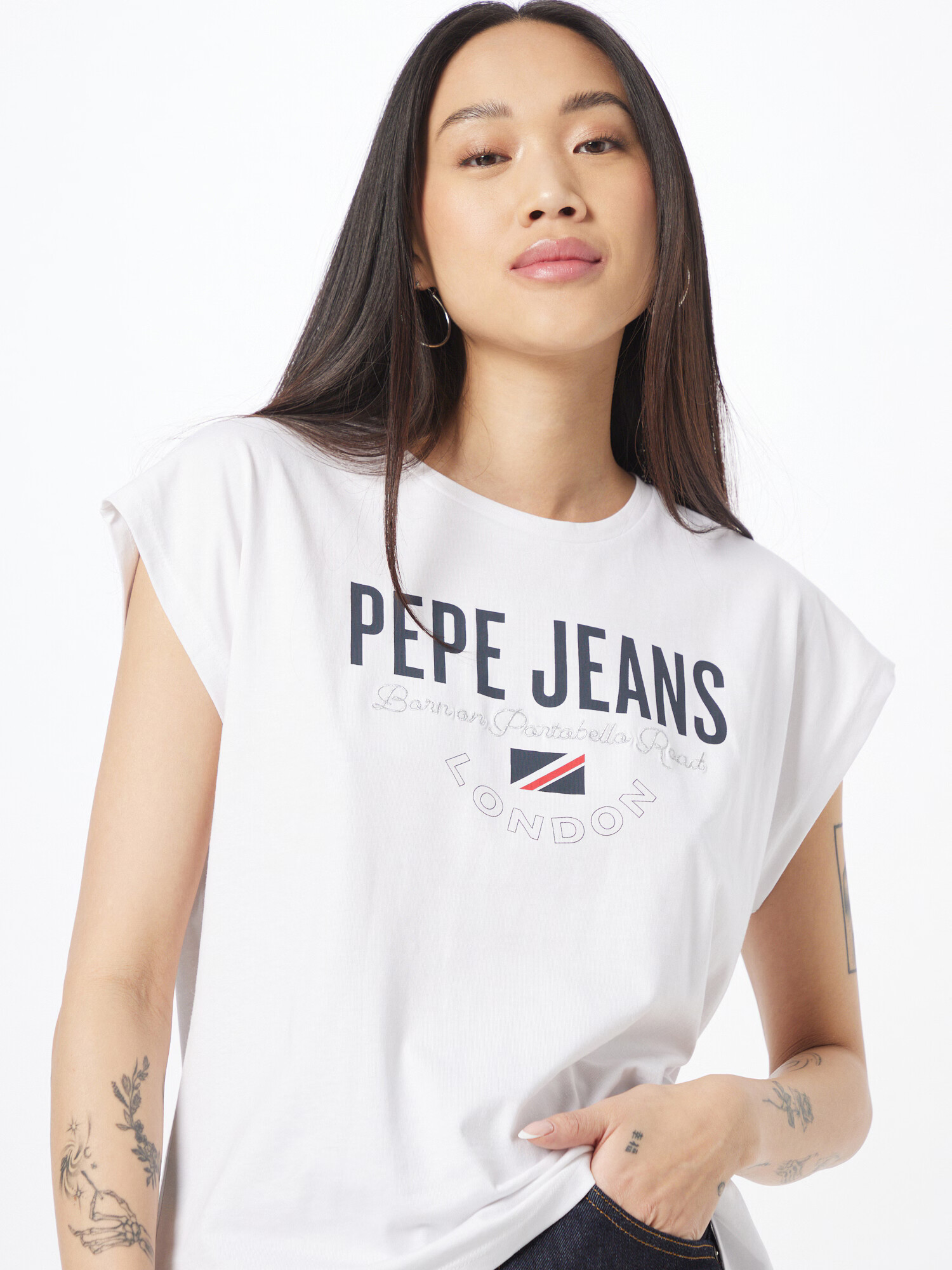 Pepe Jeans Majica 'PARKER' mornarska / rdeča / črna / bela - Pepit.si