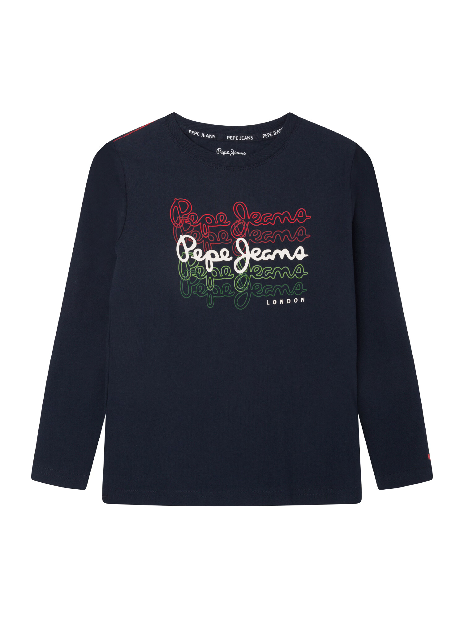 Pepe Jeans Majica 'Ramone' temno modra / limeta / temno zelena / bela - Pepit.si