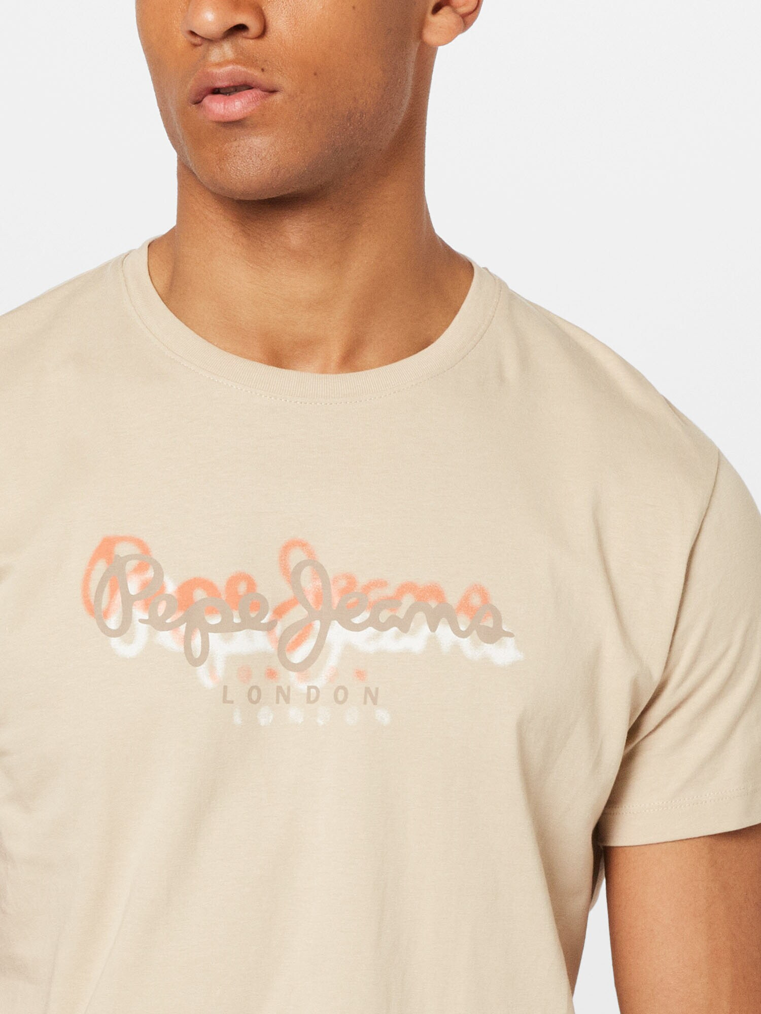 Pepe Jeans Majica 'Richme' bež / svetlo rjava / oranžna / bela - Pepit.si