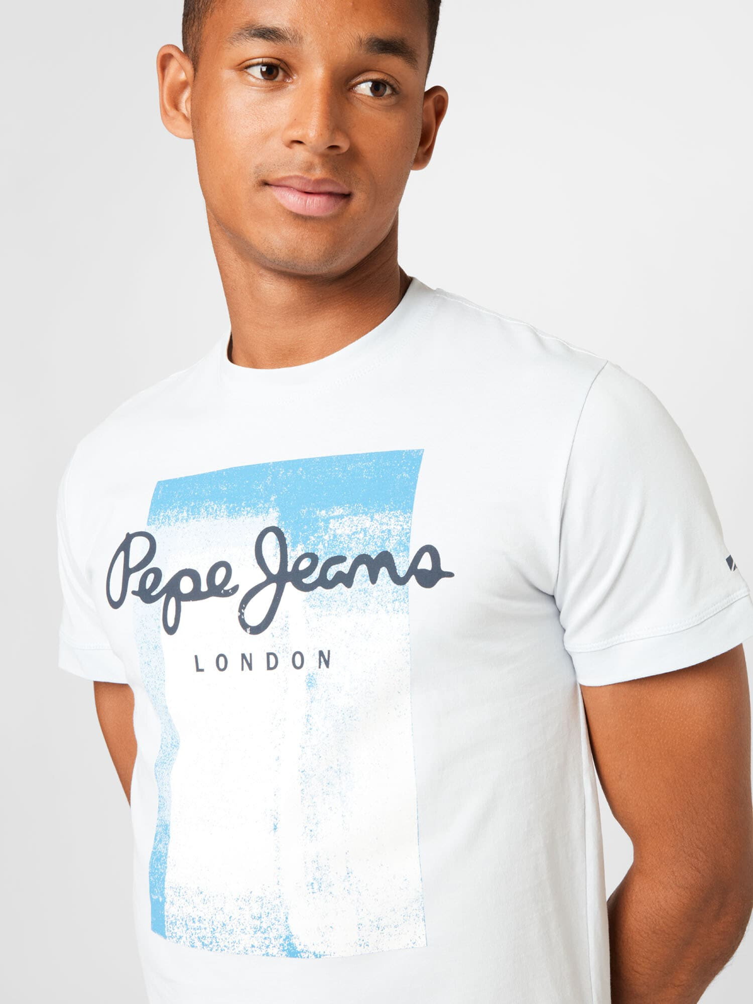 Pepe Jeans Majica 'SAWYER' marine / nebeško modra / bela - Pepit.si