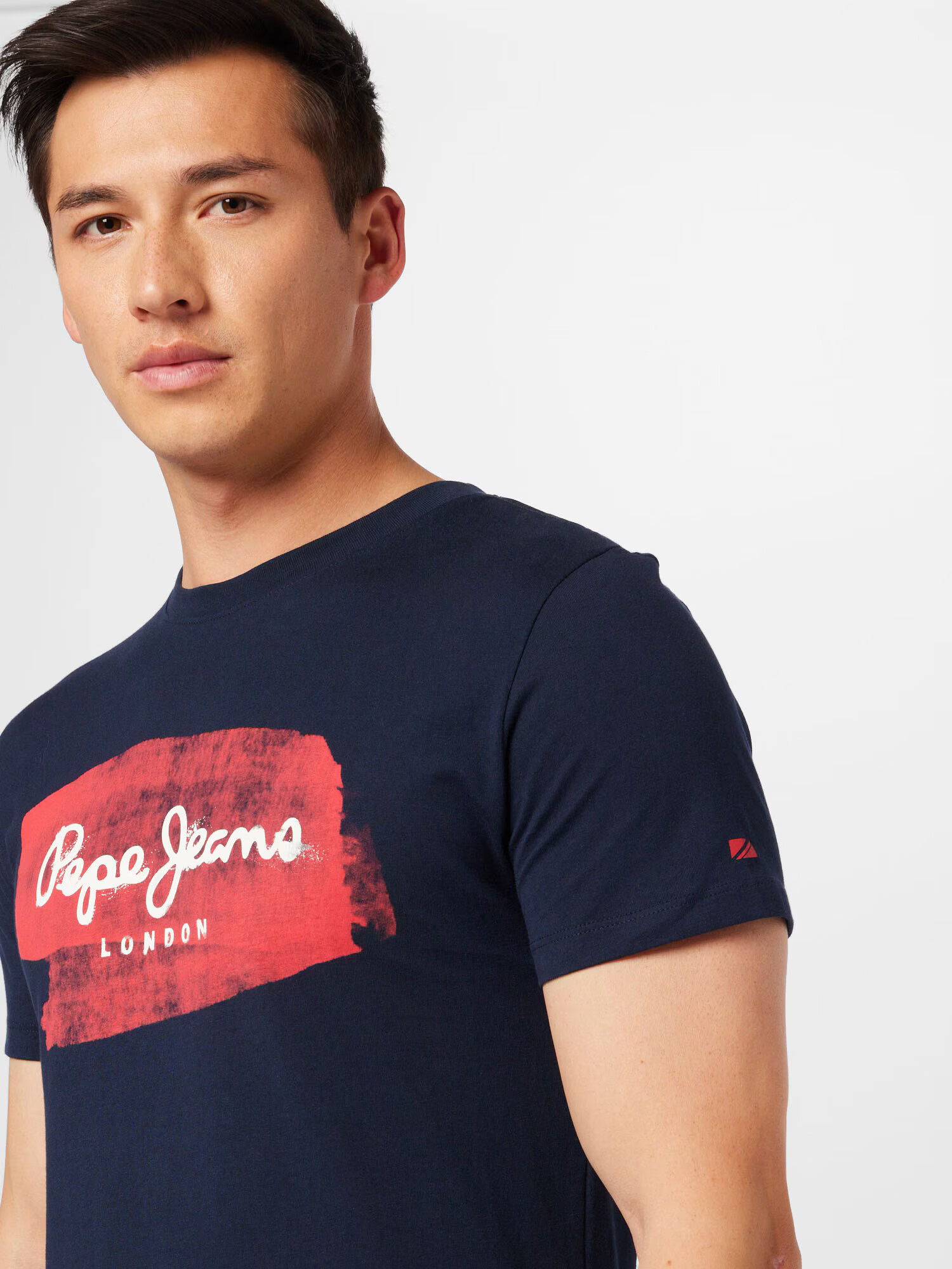 Pepe Jeans Majica 'Seth' temno modra / karminsko rdeča / bela - Pepit.si