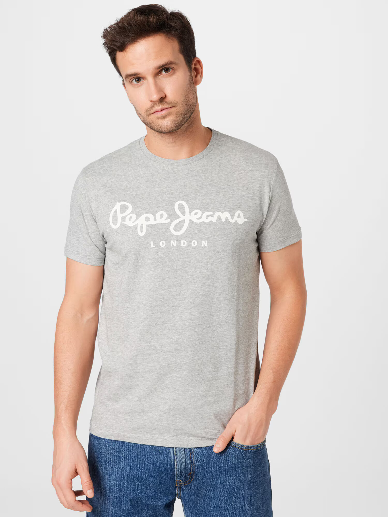 Pepe Jeans Majica svetlo siva / bela - Pepit.si