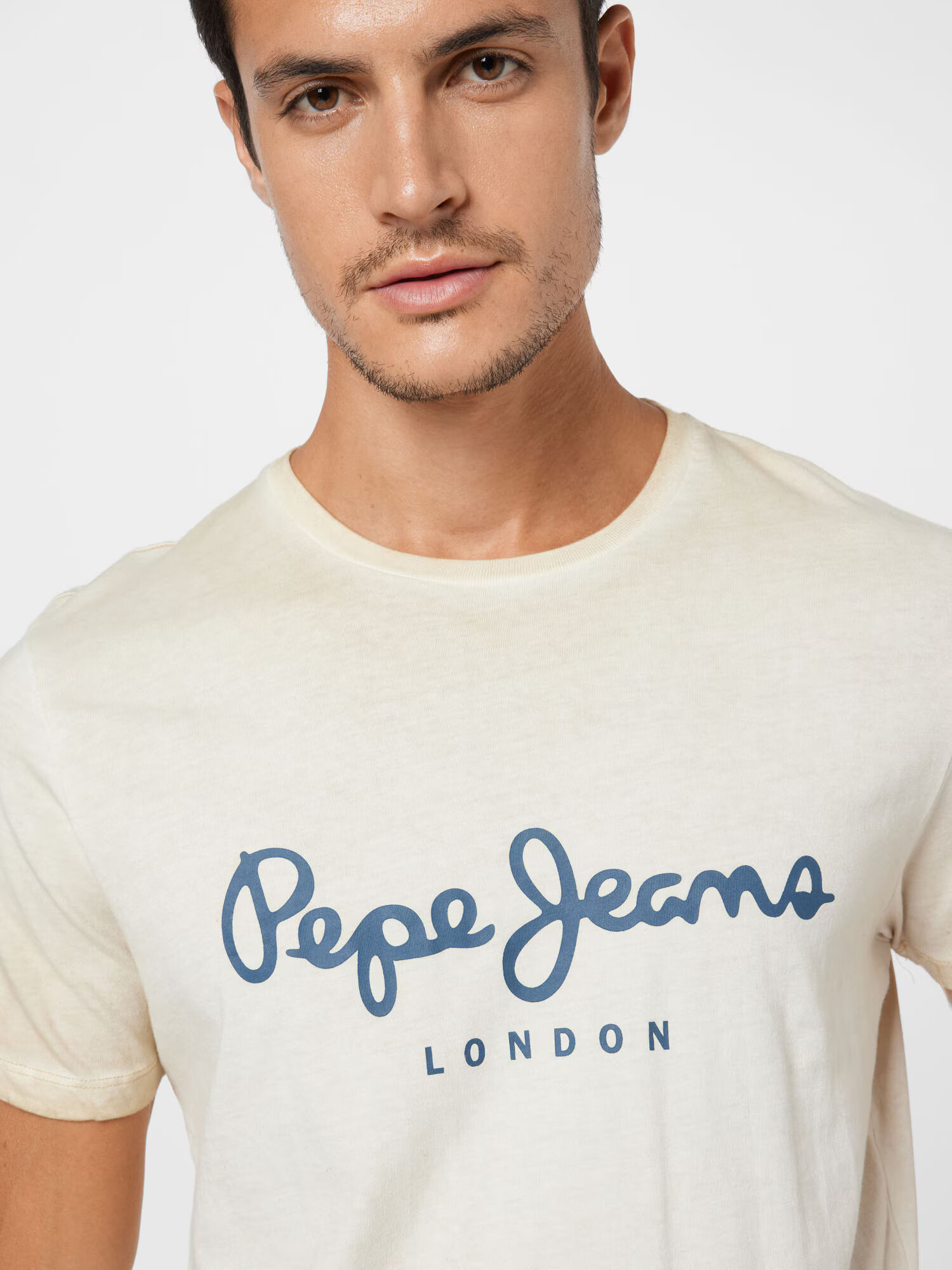 Pepe Jeans Majica 'WEST SIR' bež / golobje modra - Pepit.si