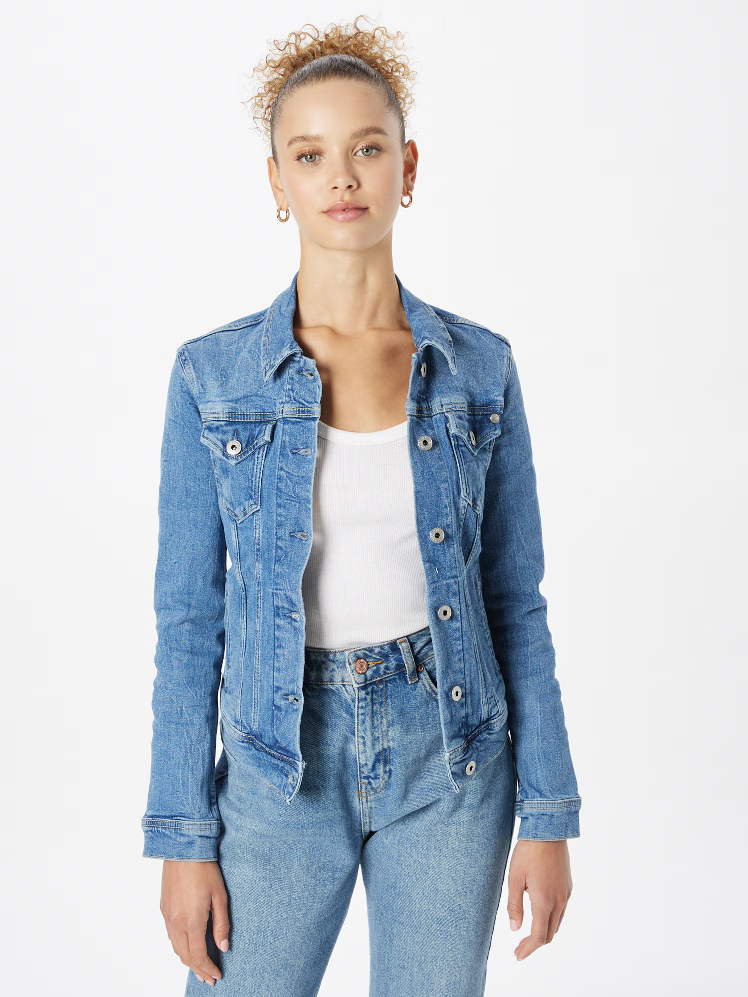 Pepe Jeans Prehodna jakna 'Thrift' moder denim - Pepit.si