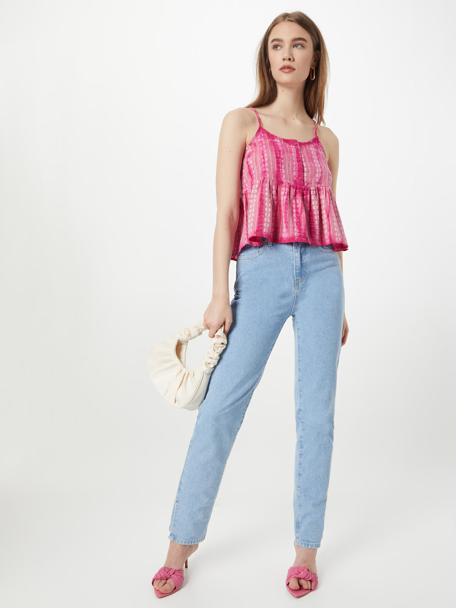 Pepe Jeans Top 'PAM' orhideja / pastelno lila / roza / bela - Pepit.si