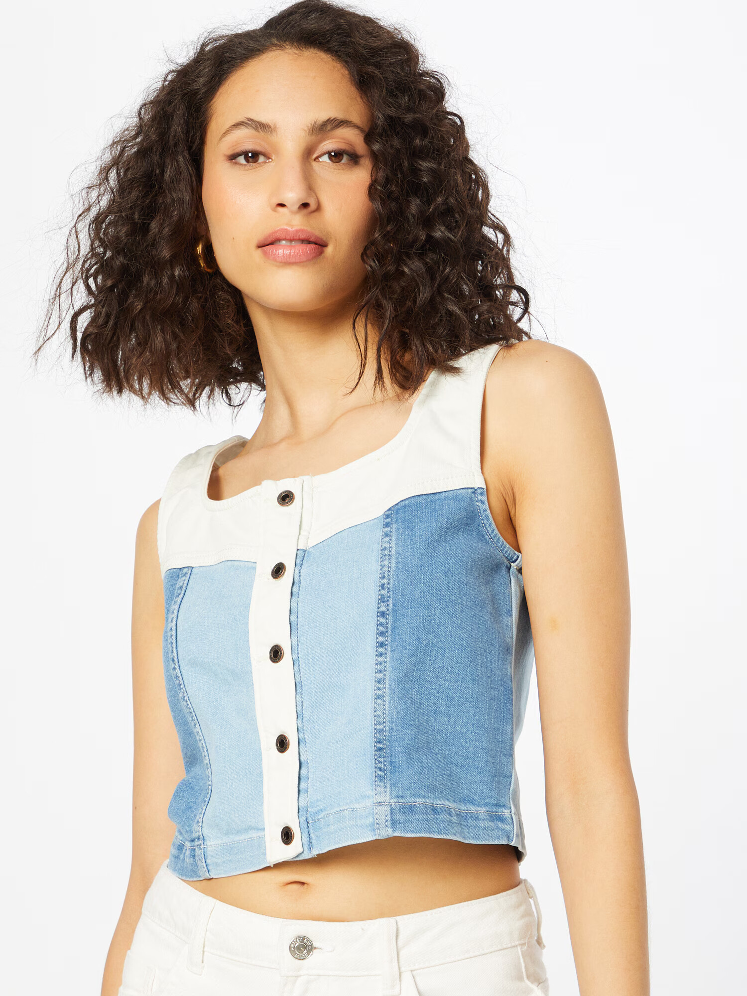 Pepe Jeans Top 'RUBY BLEND' dimno modra / bela - Pepit.si