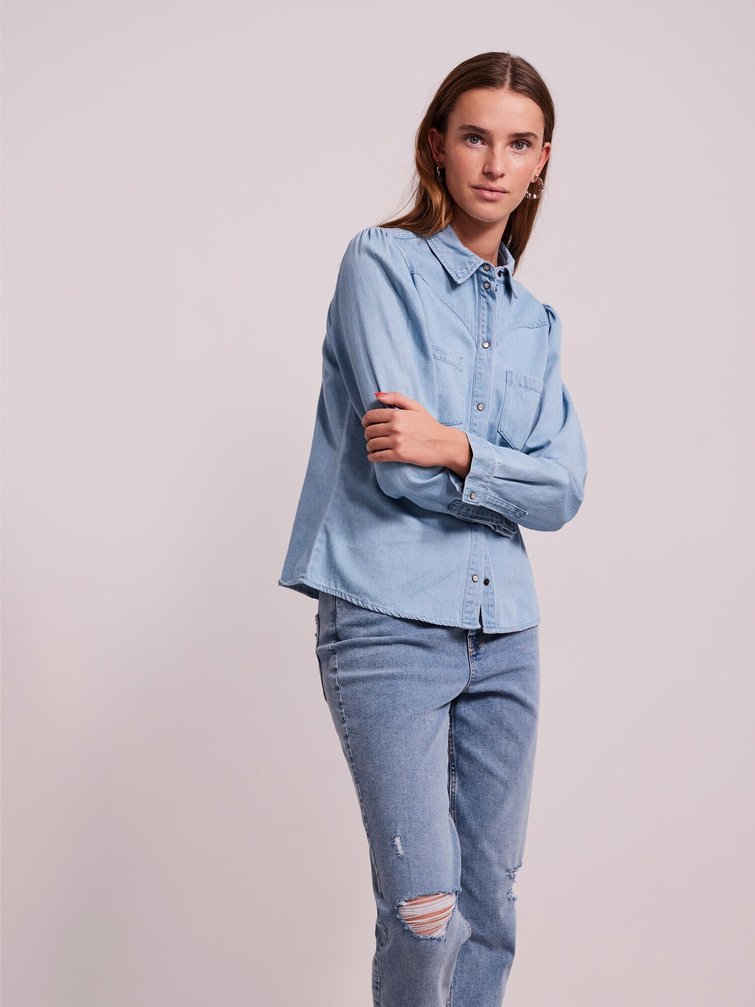 PIECES Bluza 'Krista' moder denim - Pepit.si