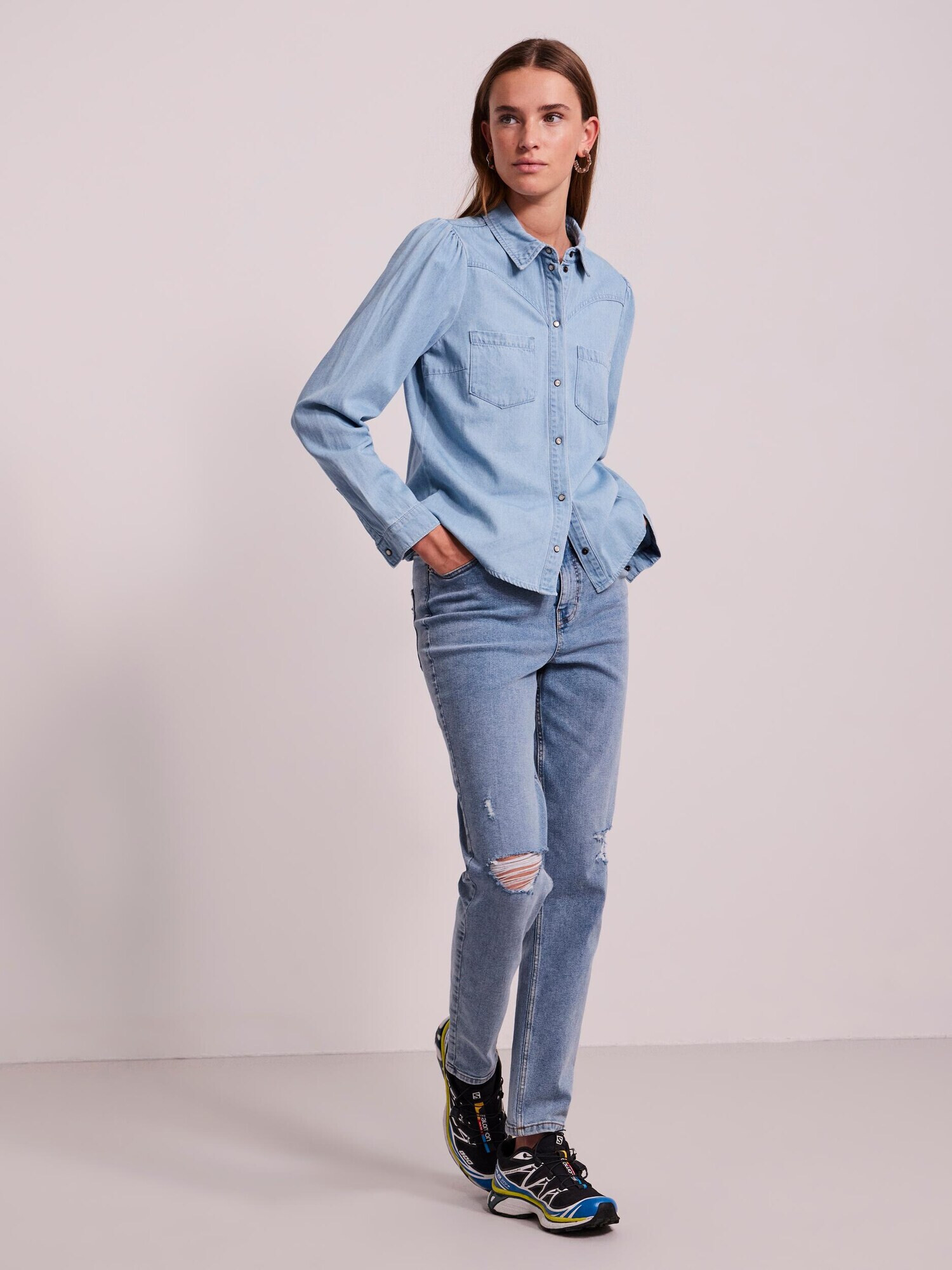 PIECES Bluza 'Krista' moder denim - Pepit.si