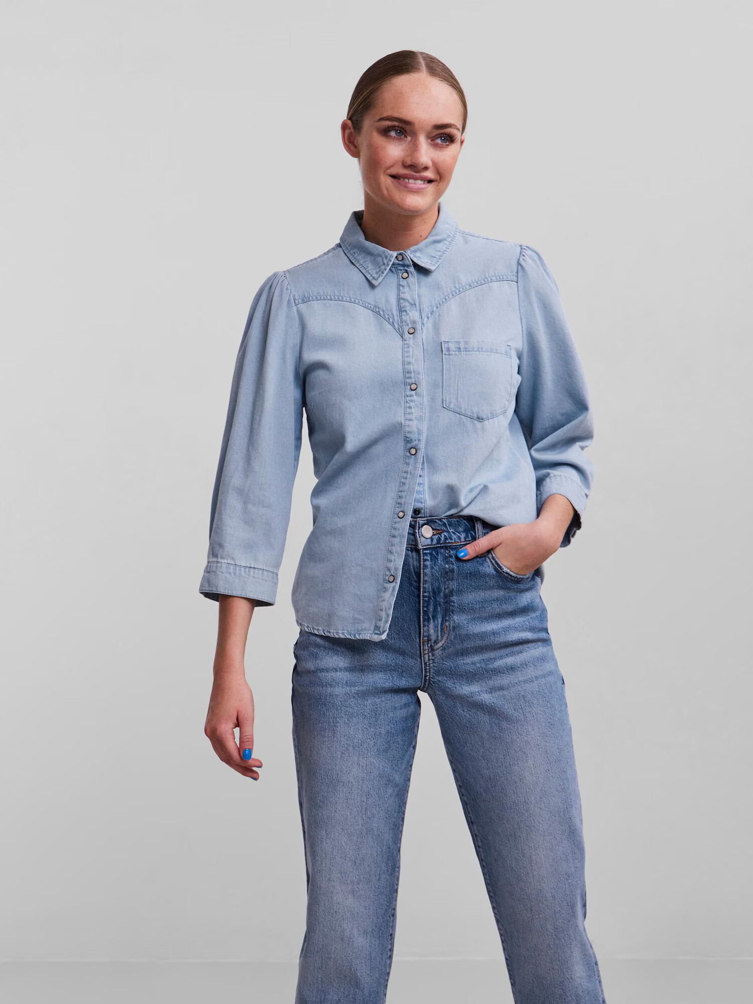 PIECES Bluza 'Krista' moder denim - Pepit.si