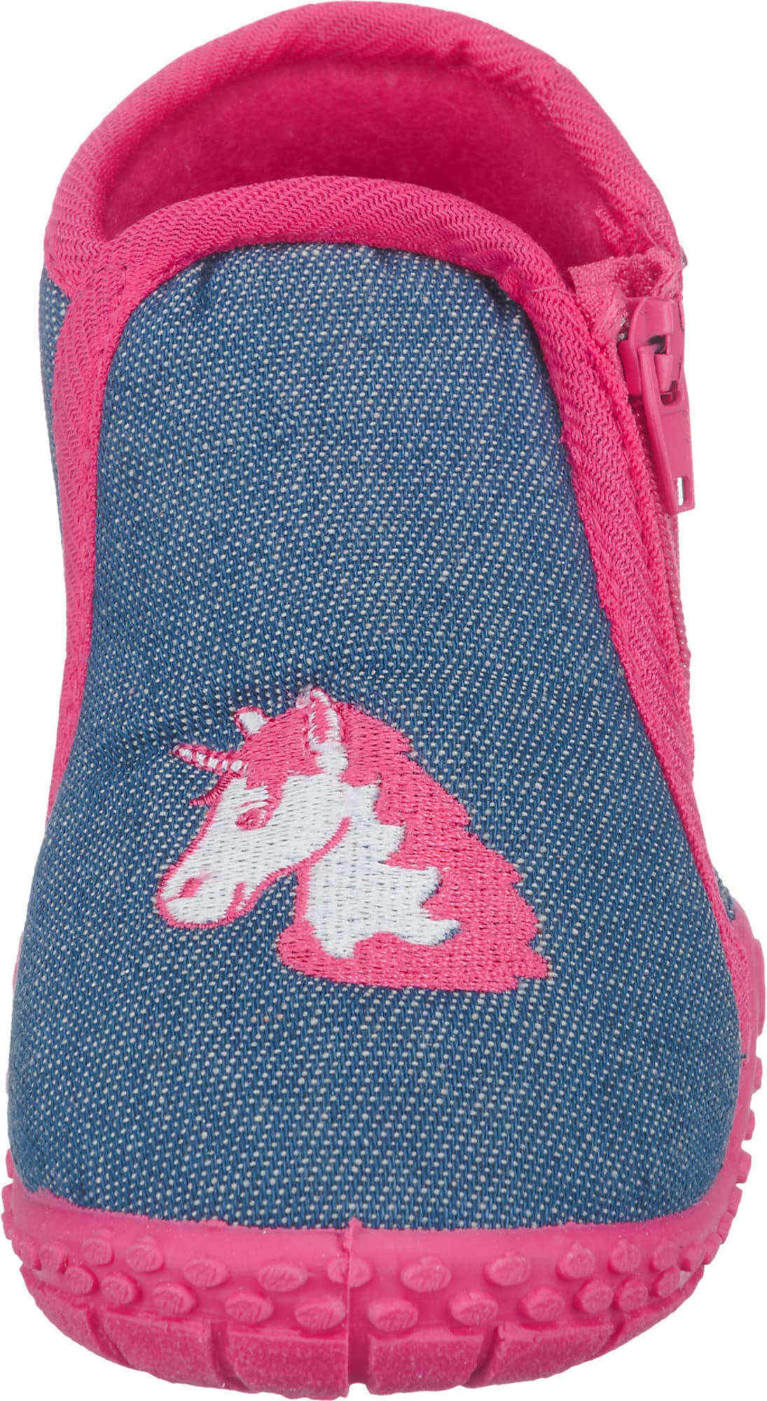 PLAYSHOES Copat 'Einhorn' moder denim / temno roza - Pepit.si