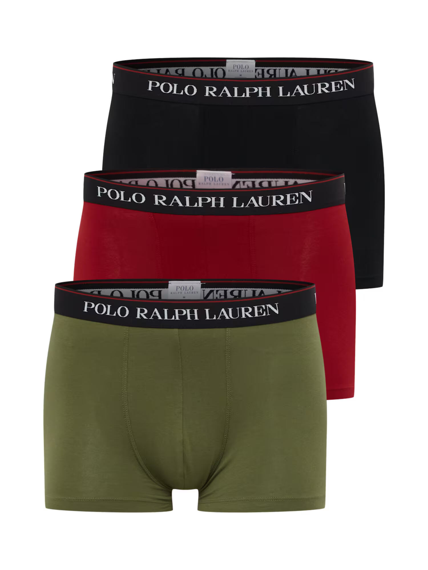 Polo Ralph Lauren Boksarice kaki / temno rdeča / črna / bela - Pepit.si