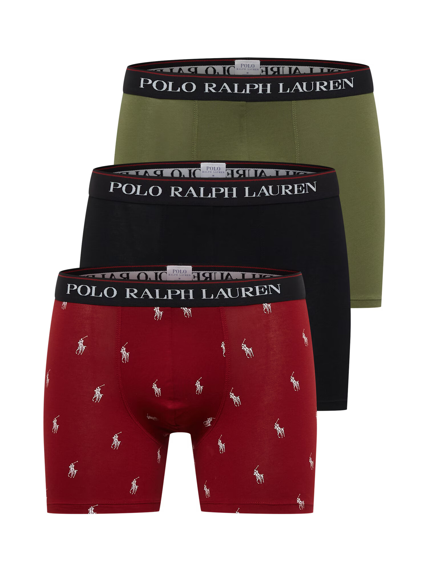 Polo Ralph Lauren Boksarice oliva / karminsko rdeča / črna - Pepit.si