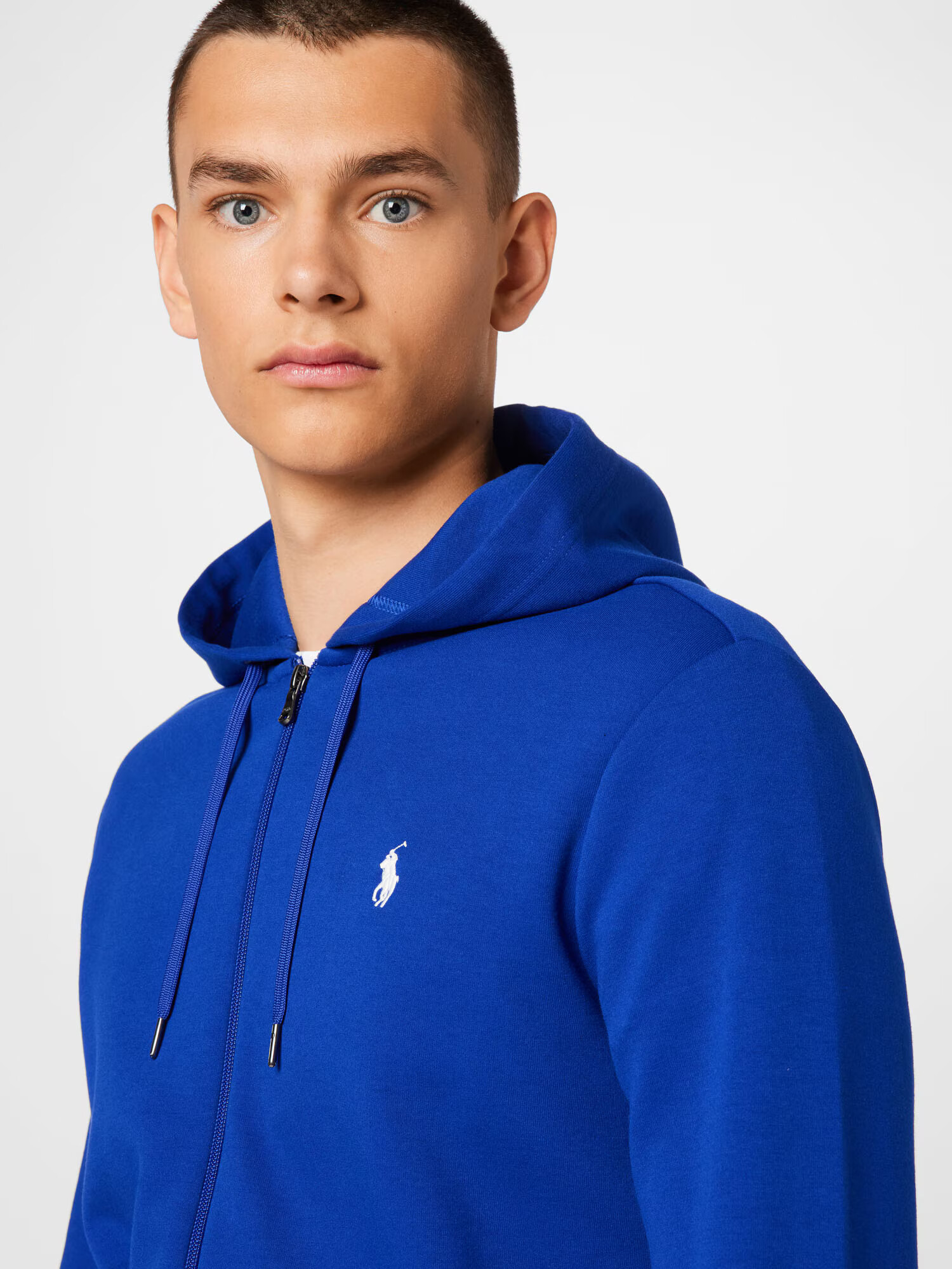 Polo Ralph Lauren Jopa na zadrgo kraljevo modra / bela - Pepit.si