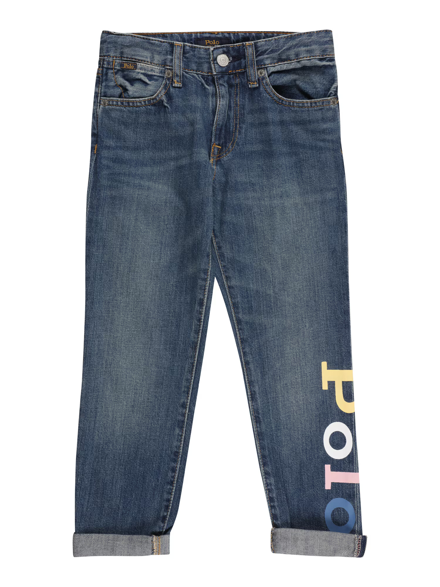 Polo Ralph Lauren Kavbojke 'ASTOR' moder denim / svetlo roza / meta / mornarska / lila - Pepit.si