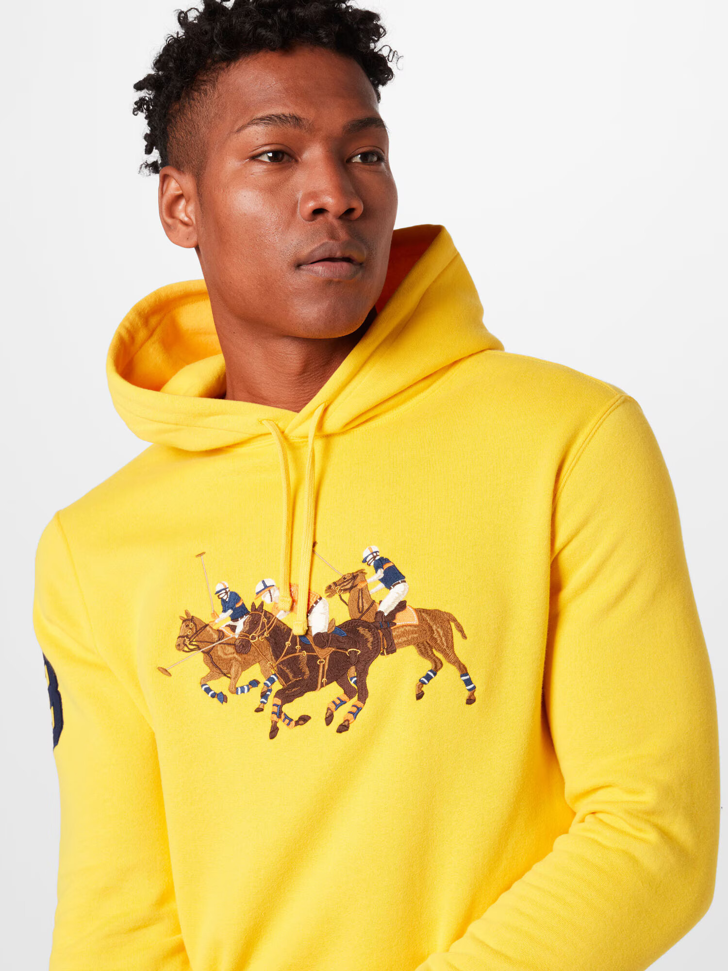 Polo Ralph Lauren Majica mornarska / rjava / svetlo rjava / rumena - Pepit.si