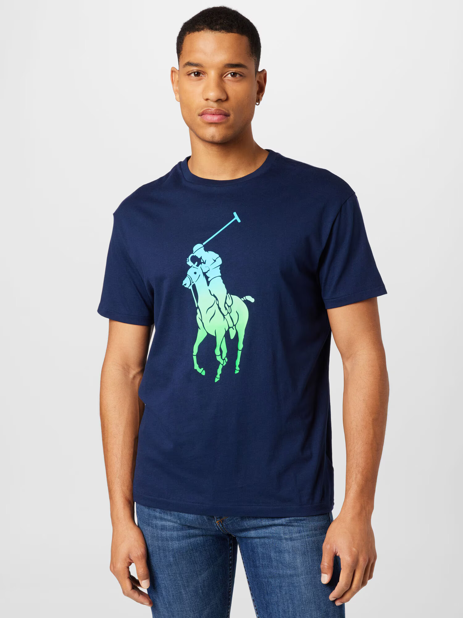 Polo Ralph Lauren Majica nočno modra / svetlo modra - Pepit.si