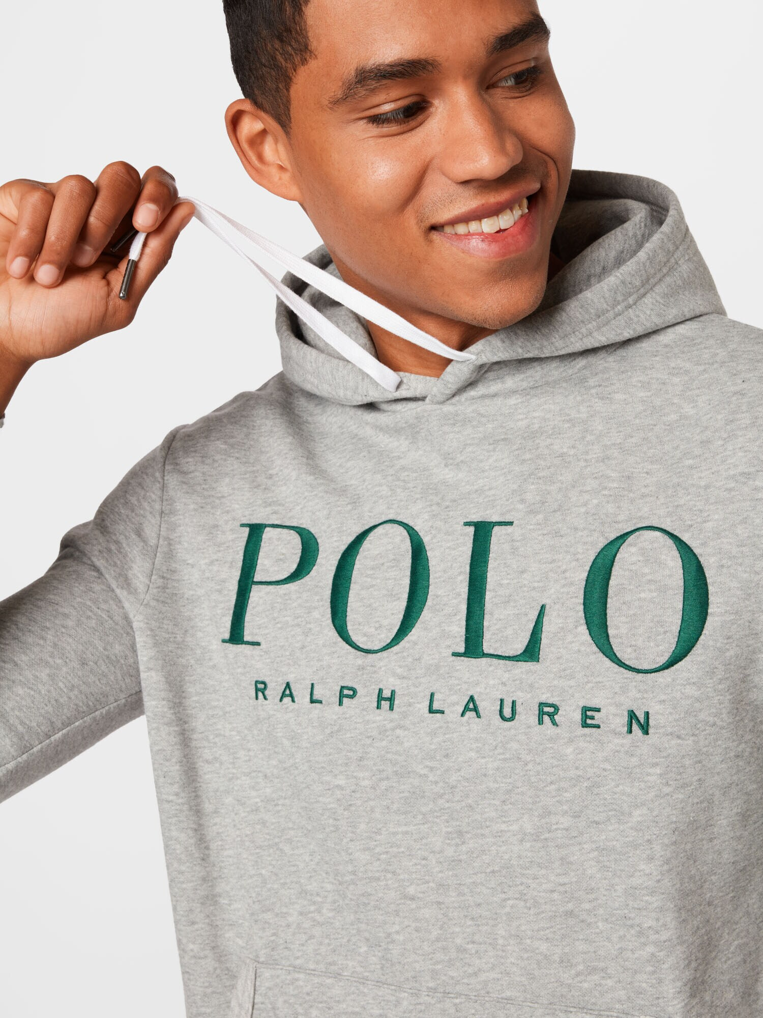 Polo Ralph Lauren Majica pegasto siva / jelka / bela - Pepit.si