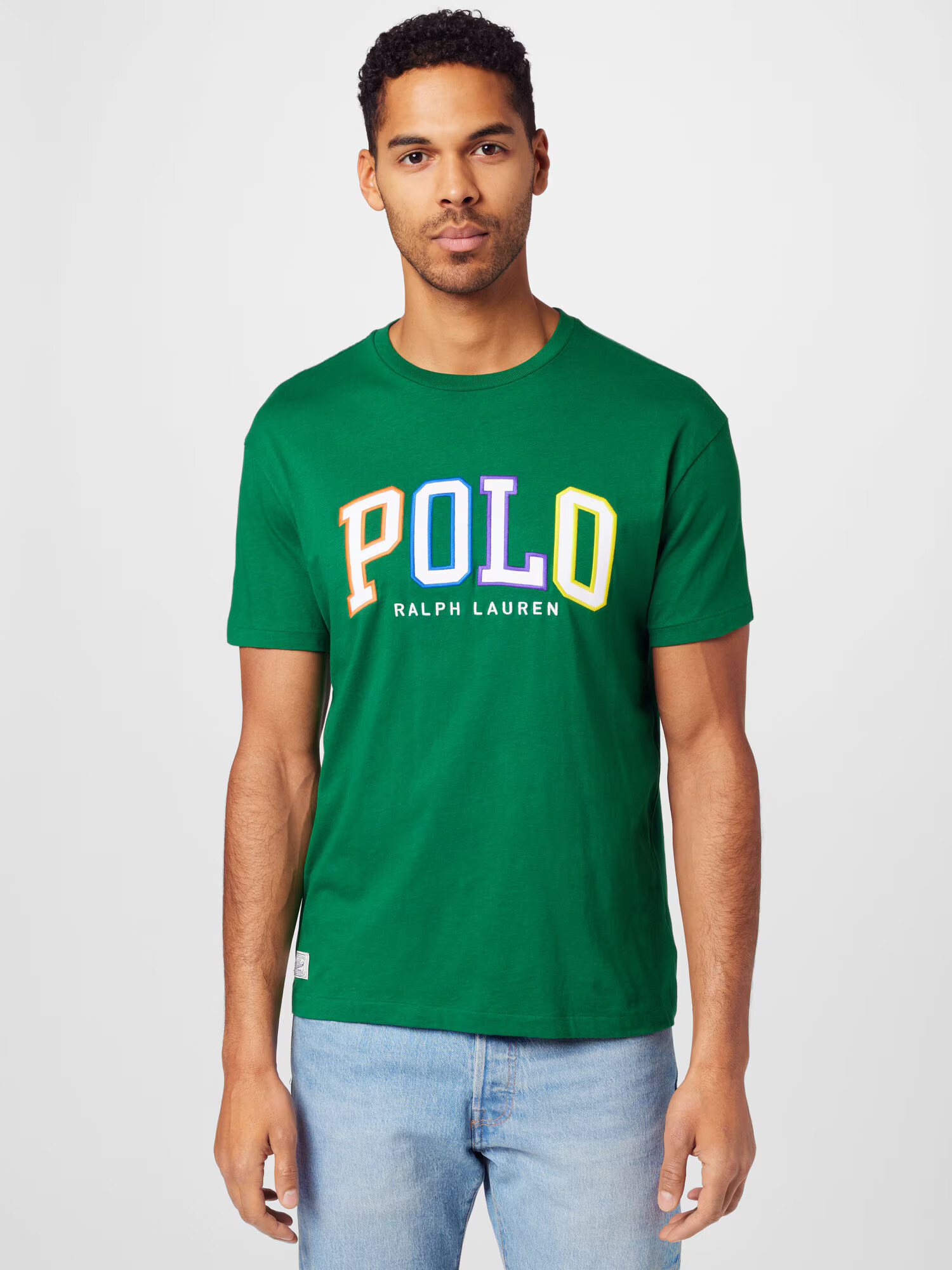 Polo Ralph Lauren Majica zelena / lila / oranžna / bela - Pepit.si