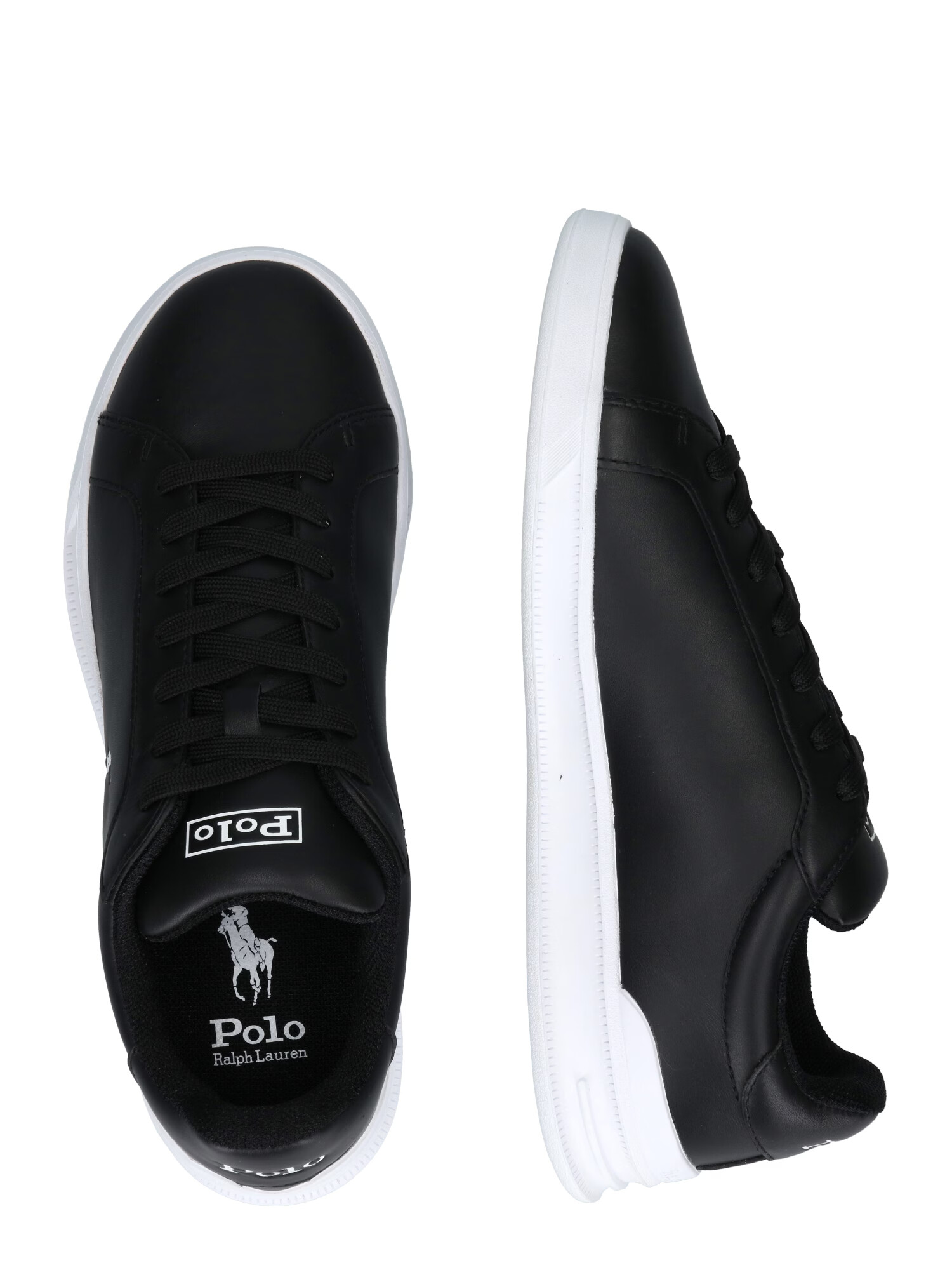 Polo Ralph Lauren Nizke superge 'HRT CT II-SNEAKERS-HIGH TOP LA' črna / bela - Pepit.si