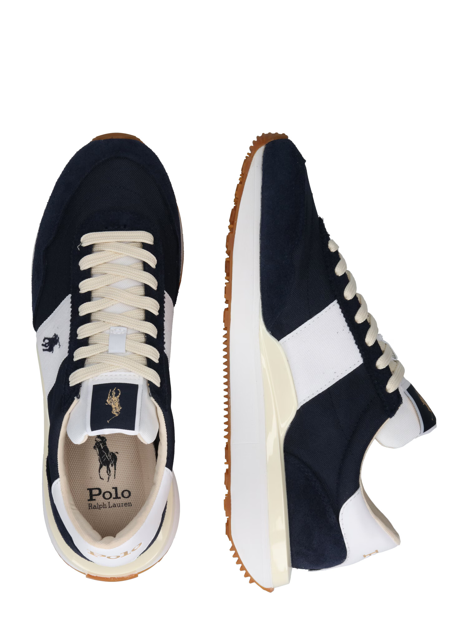 Polo Ralph Lauren Nizke superge 'TRAIN 89 PP-SNEAKERS-LOW TOP LACE' kremna / temno modra / bela - Pepit.si