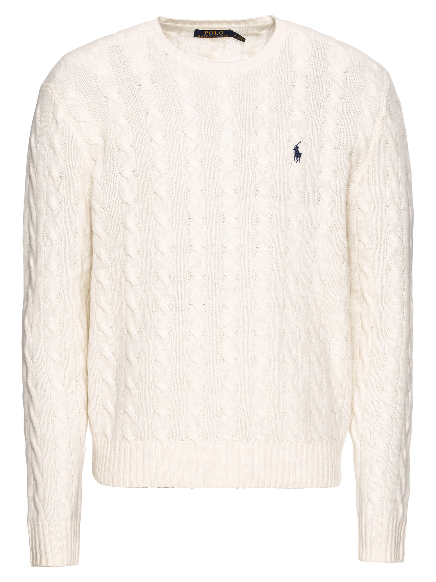 Polo Ralph Lauren Pulover 'LS CABLE CN-LONG SLEEVE-SWEATER' jajčna lupina - Pepit.si