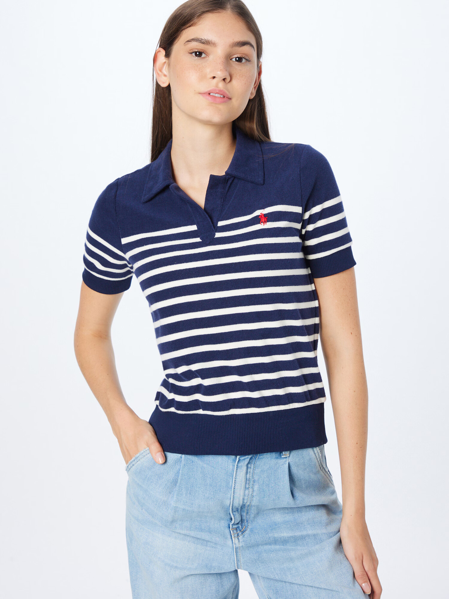 Polo Ralph Lauren Pulover mornarska / rdeča / bela - Pepit.si