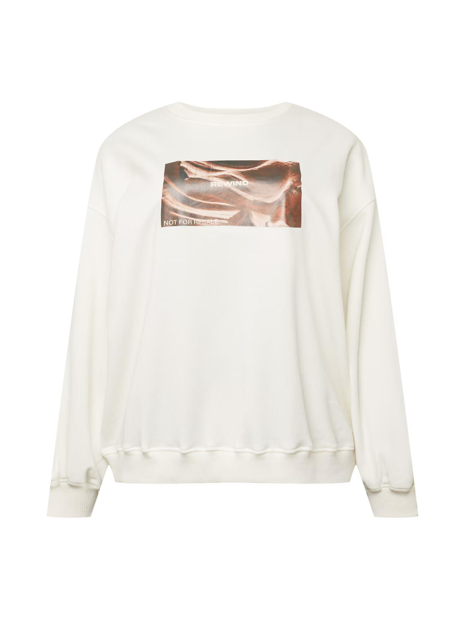 Public Desire Curve Majica 'OVERSIZED SLOGAN SWEATSHIRT CURVE' progasto bež - Pepit.si