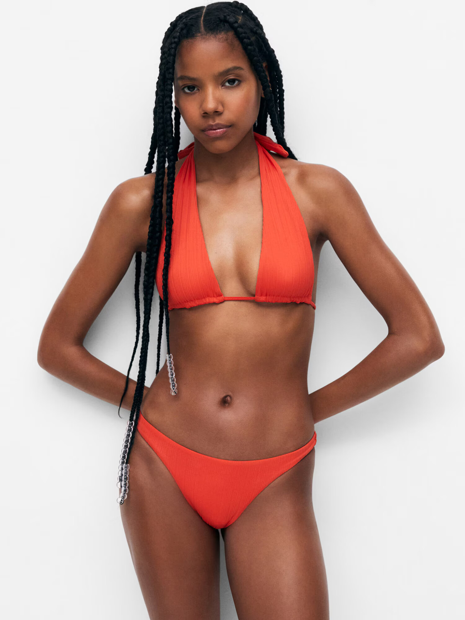 Pull&Bear Bikini hlačke oranžno rdeča - Pepit.si