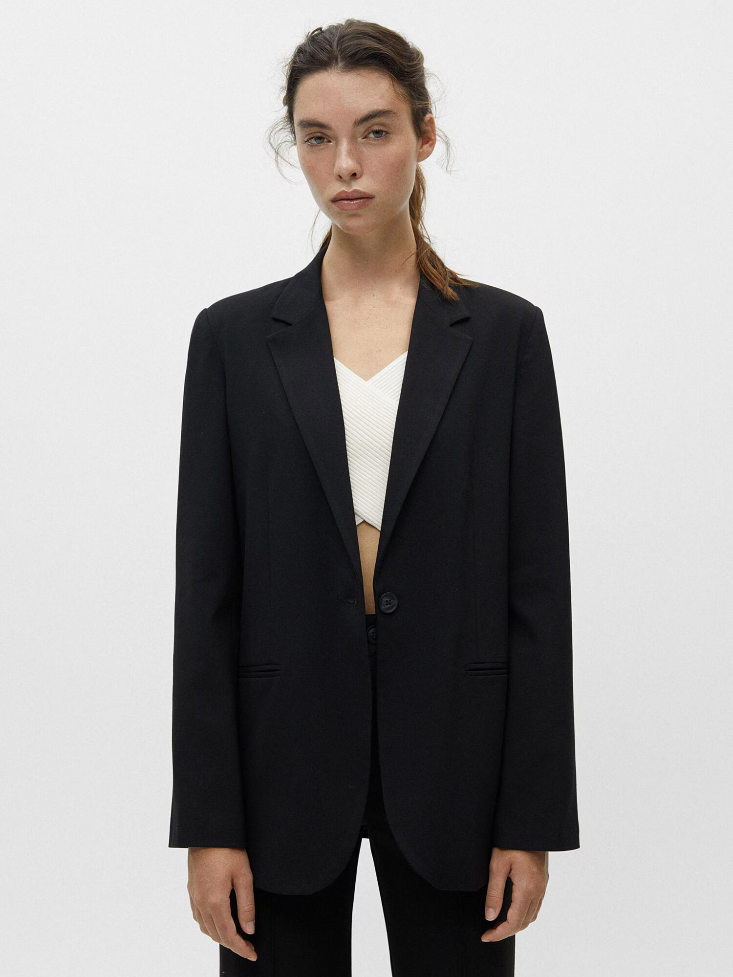 Pull&Bear Blazer črna - Pepit.si