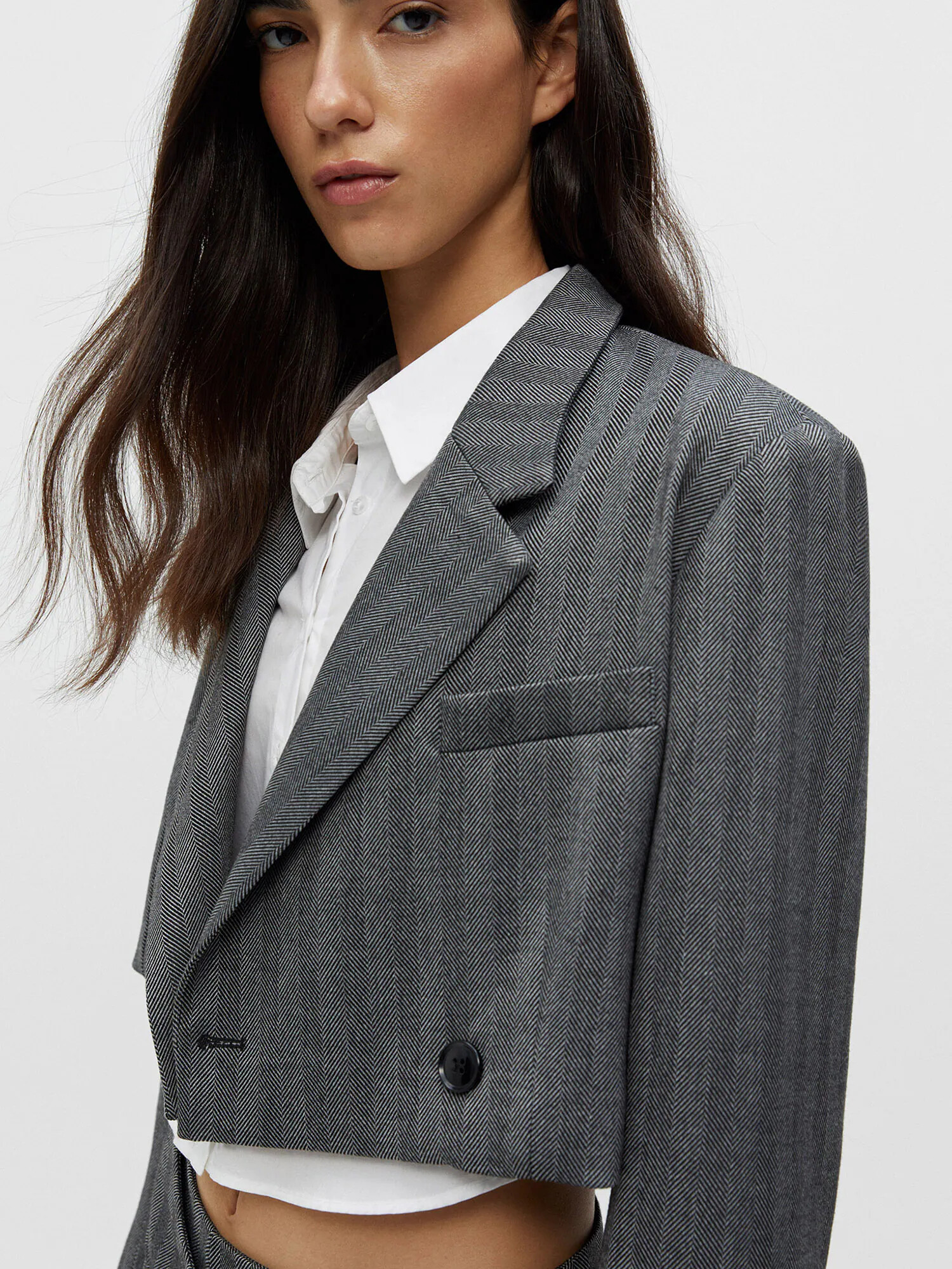 Pull&Bear Blazer temno siva / črna - Pepit.si