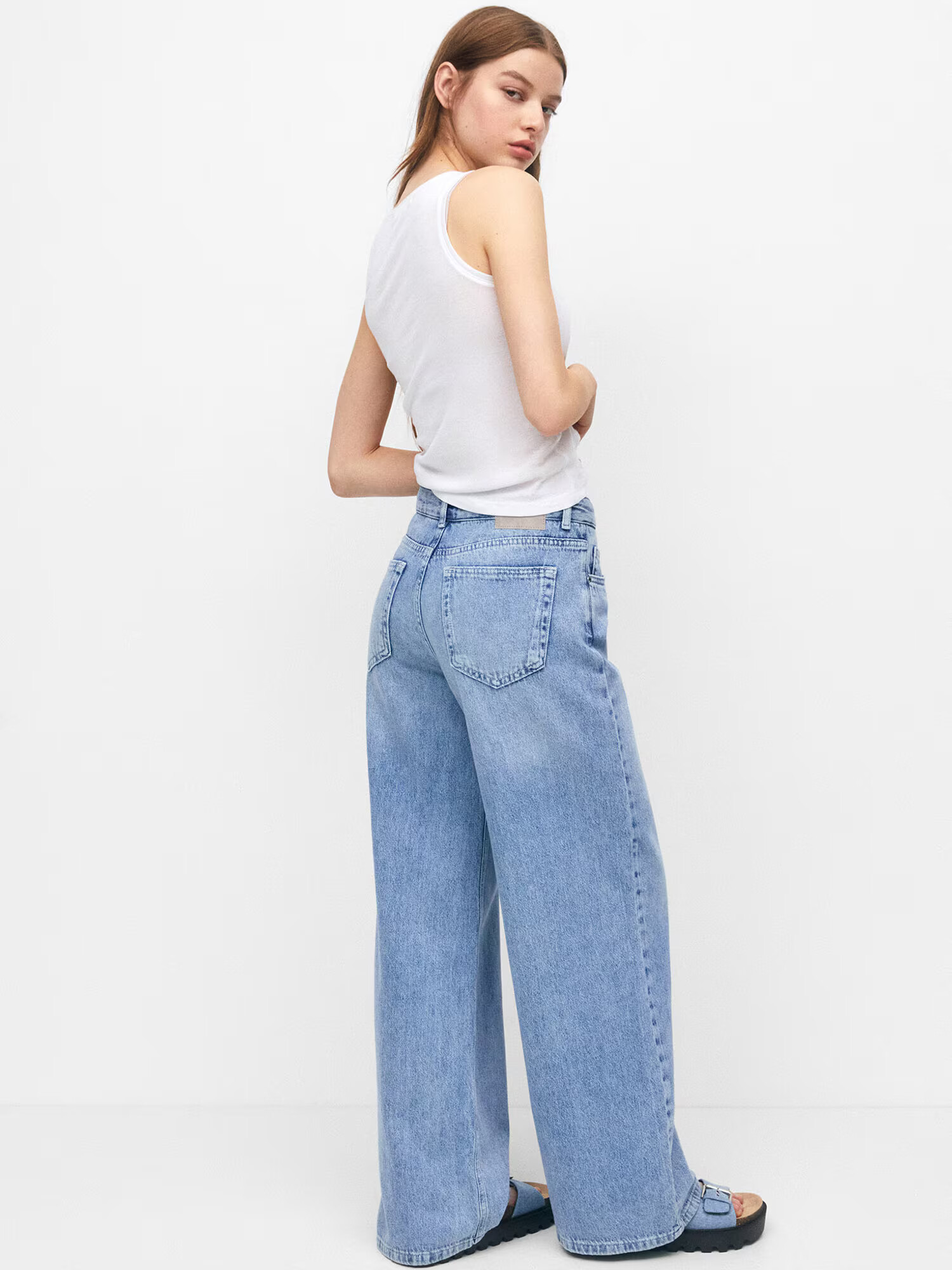 Pull&Bear Kavbojke moder denim - Pepit.si