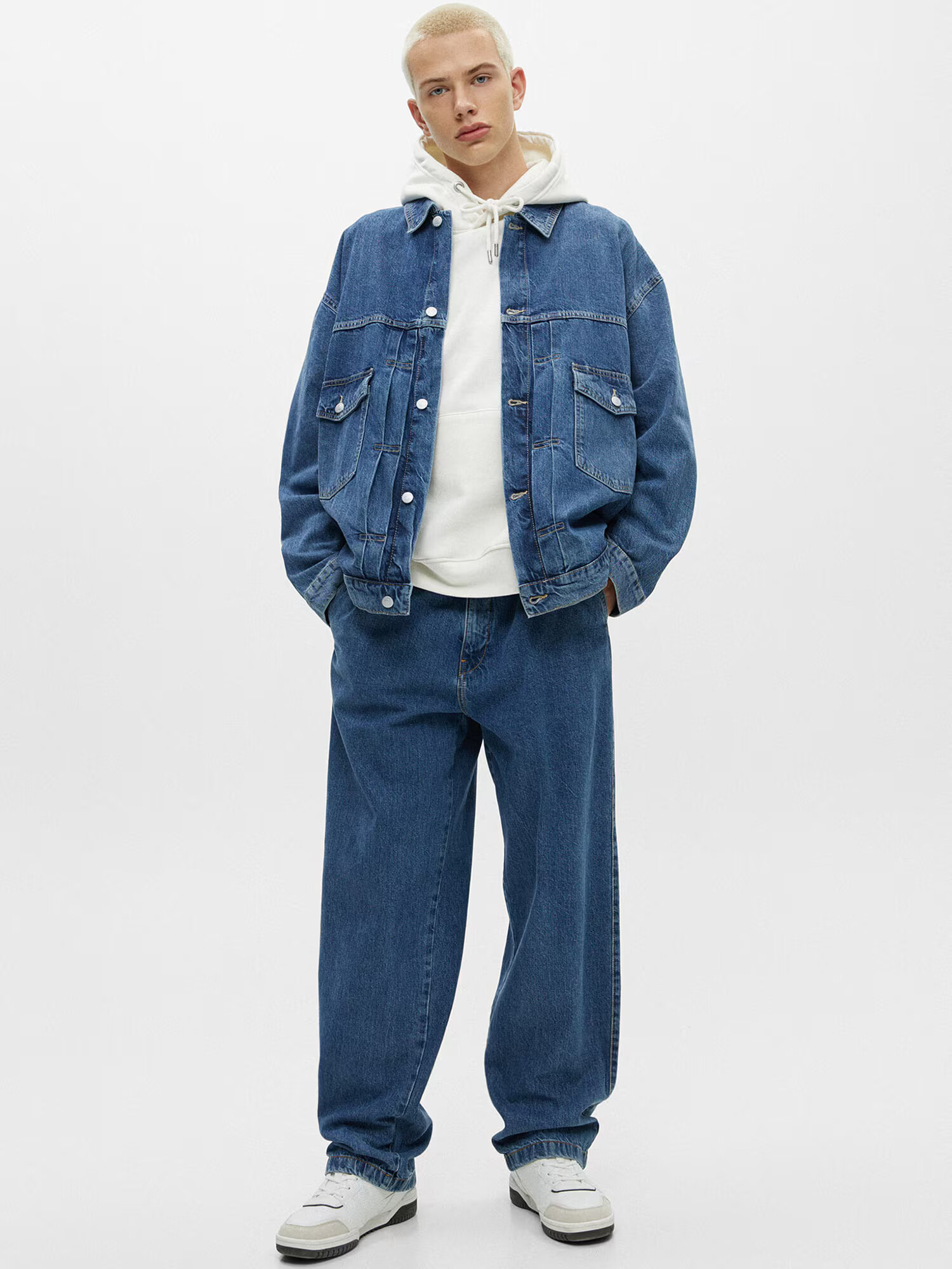 Pull&Bear Kavbojke moder denim - Pepit.si