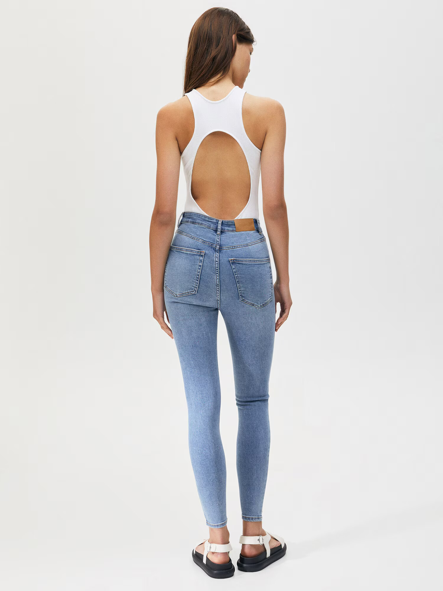 Pull&Bear Kavbojke moder denim - Pepit.si