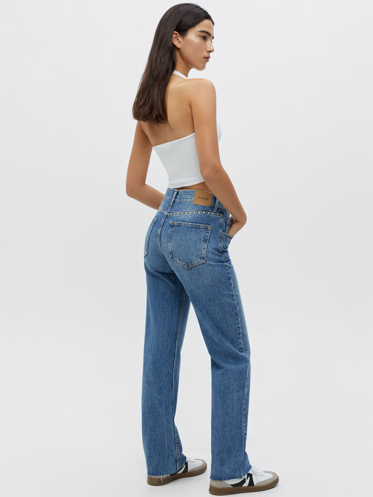 Pull&Bear Kavbojke moder denim - Pepit.si