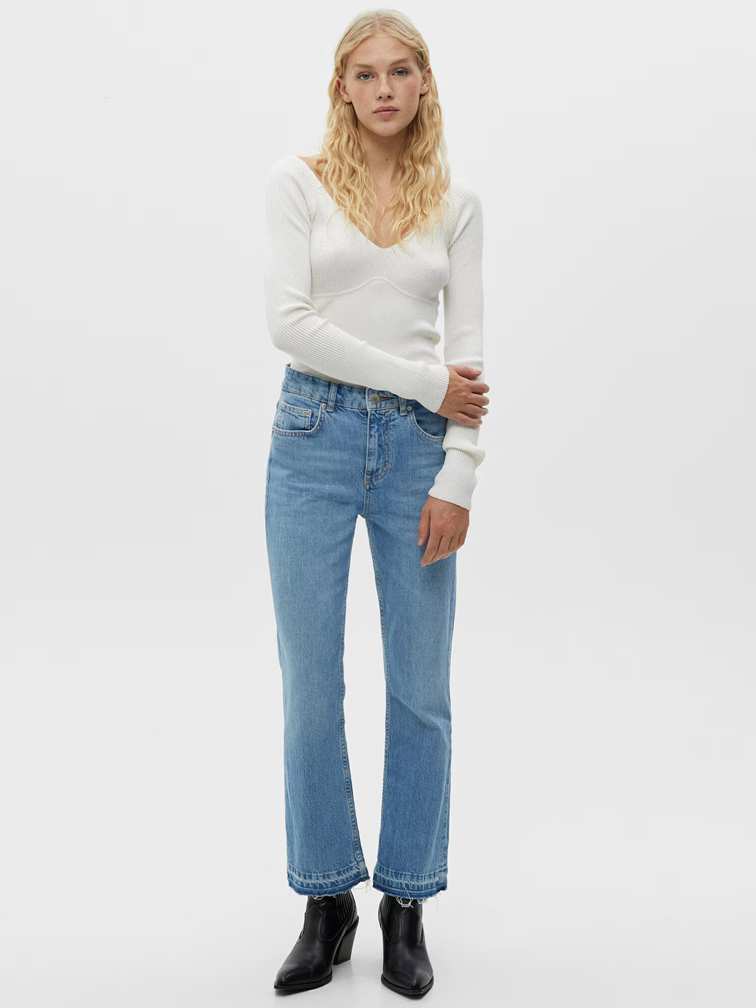 Pull&Bear Kavbojke moder denim - Pepit.si