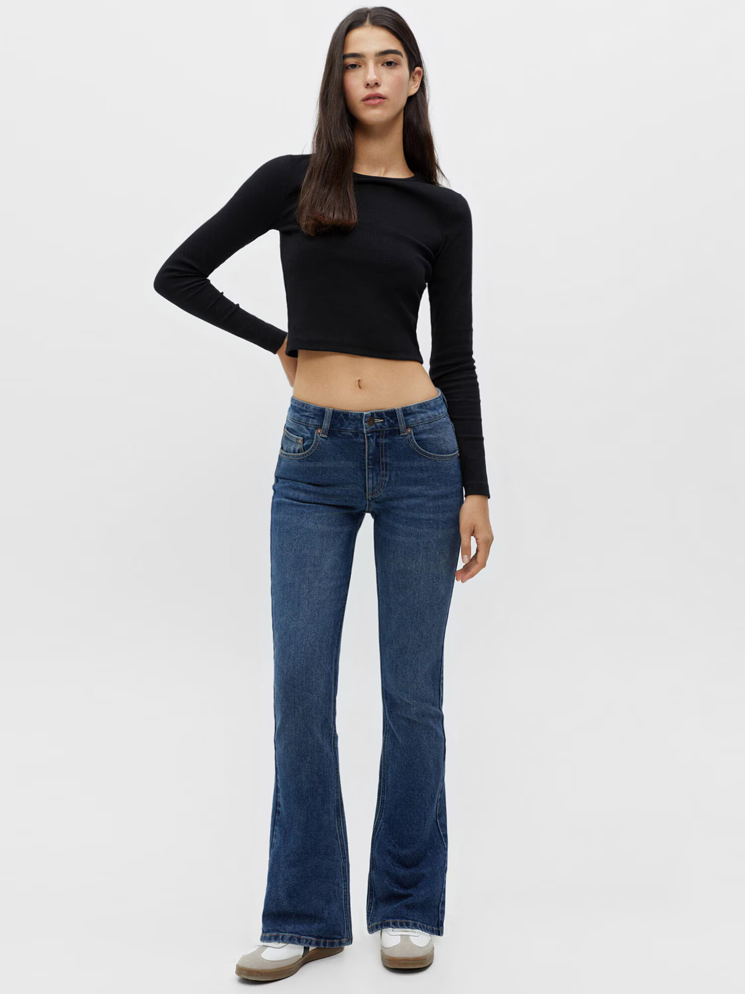 Pull&Bear Kavbojke moder denim - Pepit.si