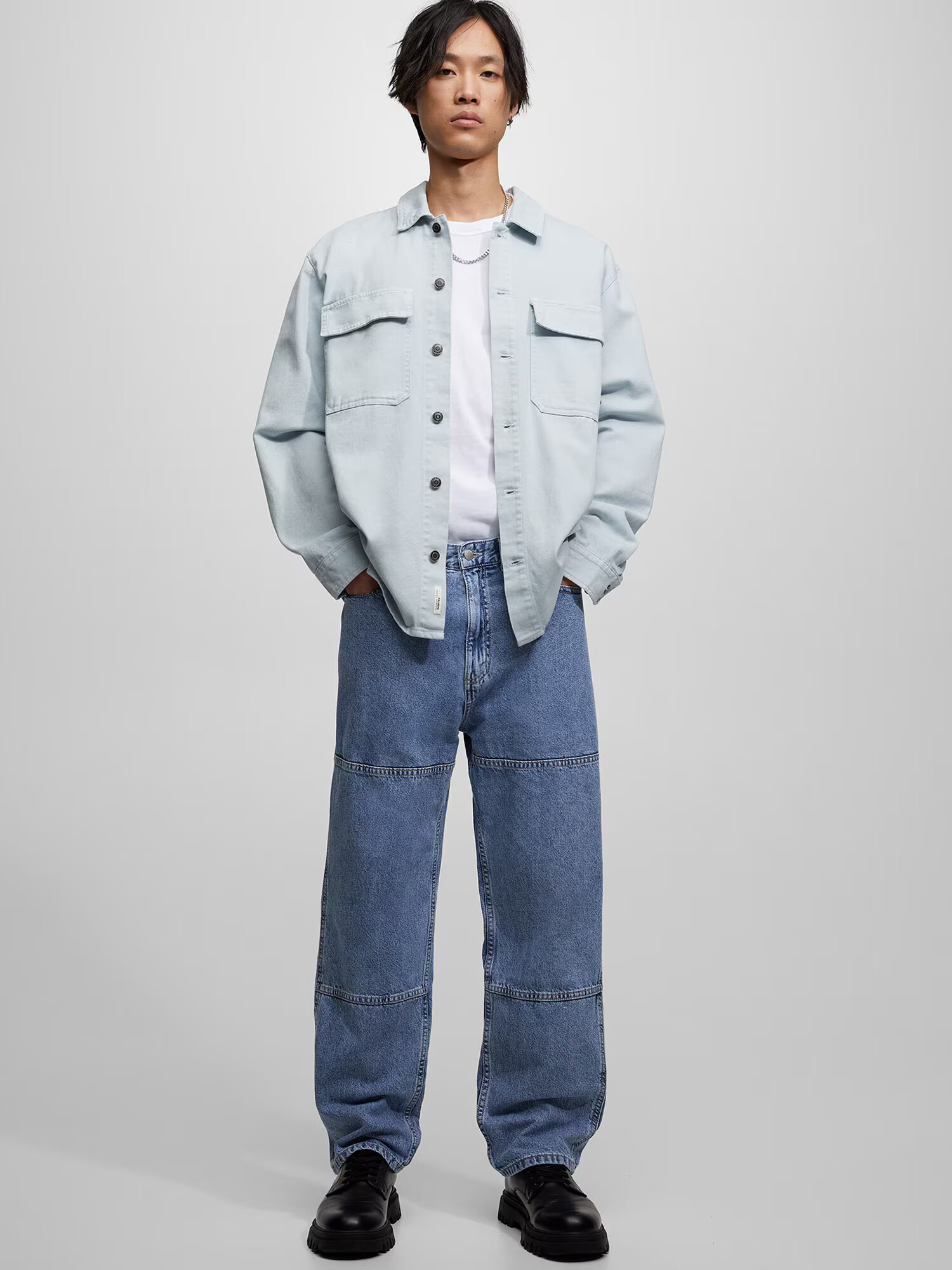 Pull&Bear Kavbojke moder denim - Pepit.si