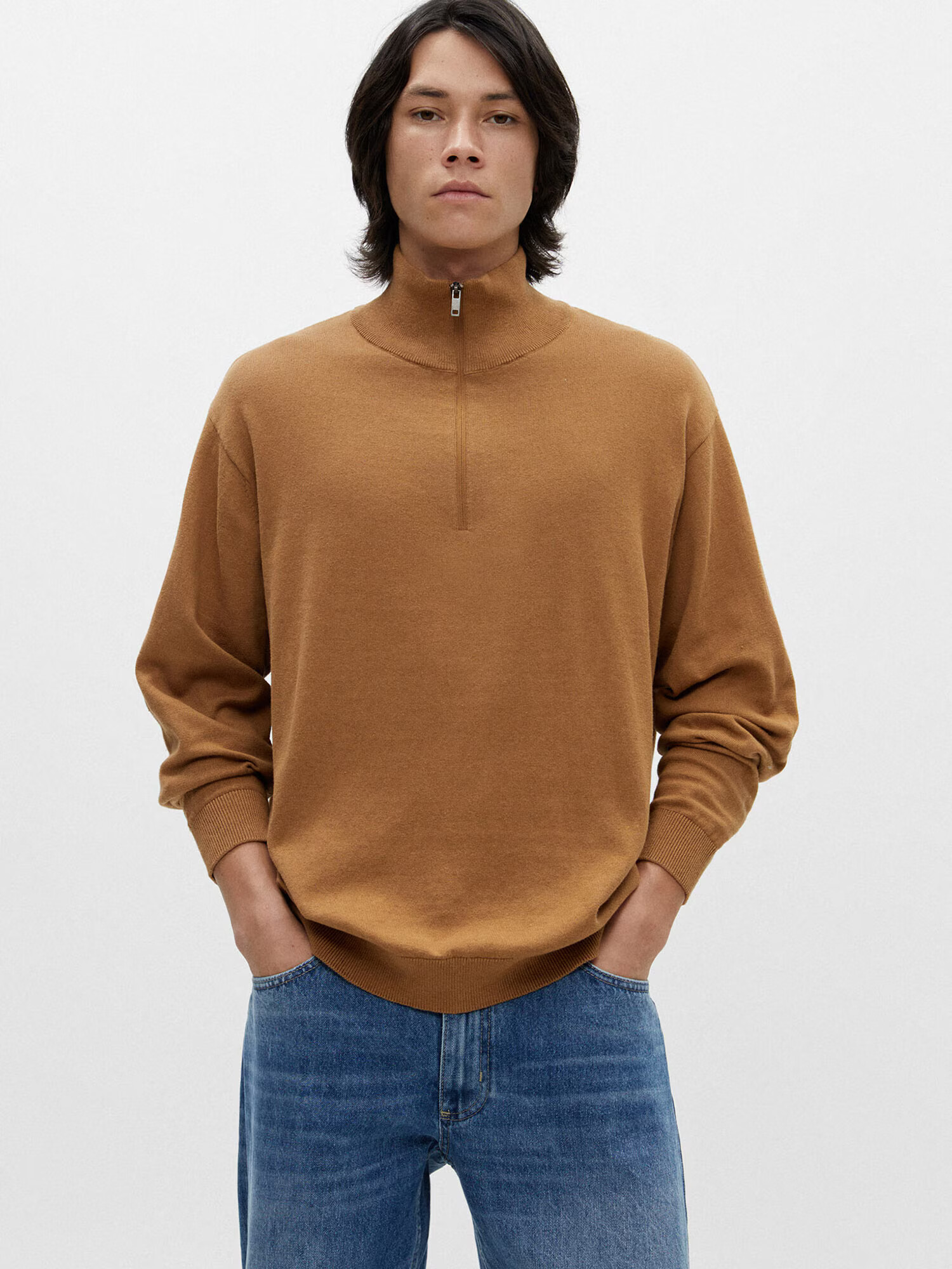 Pull&Bear Majica karamel - Pepit.si