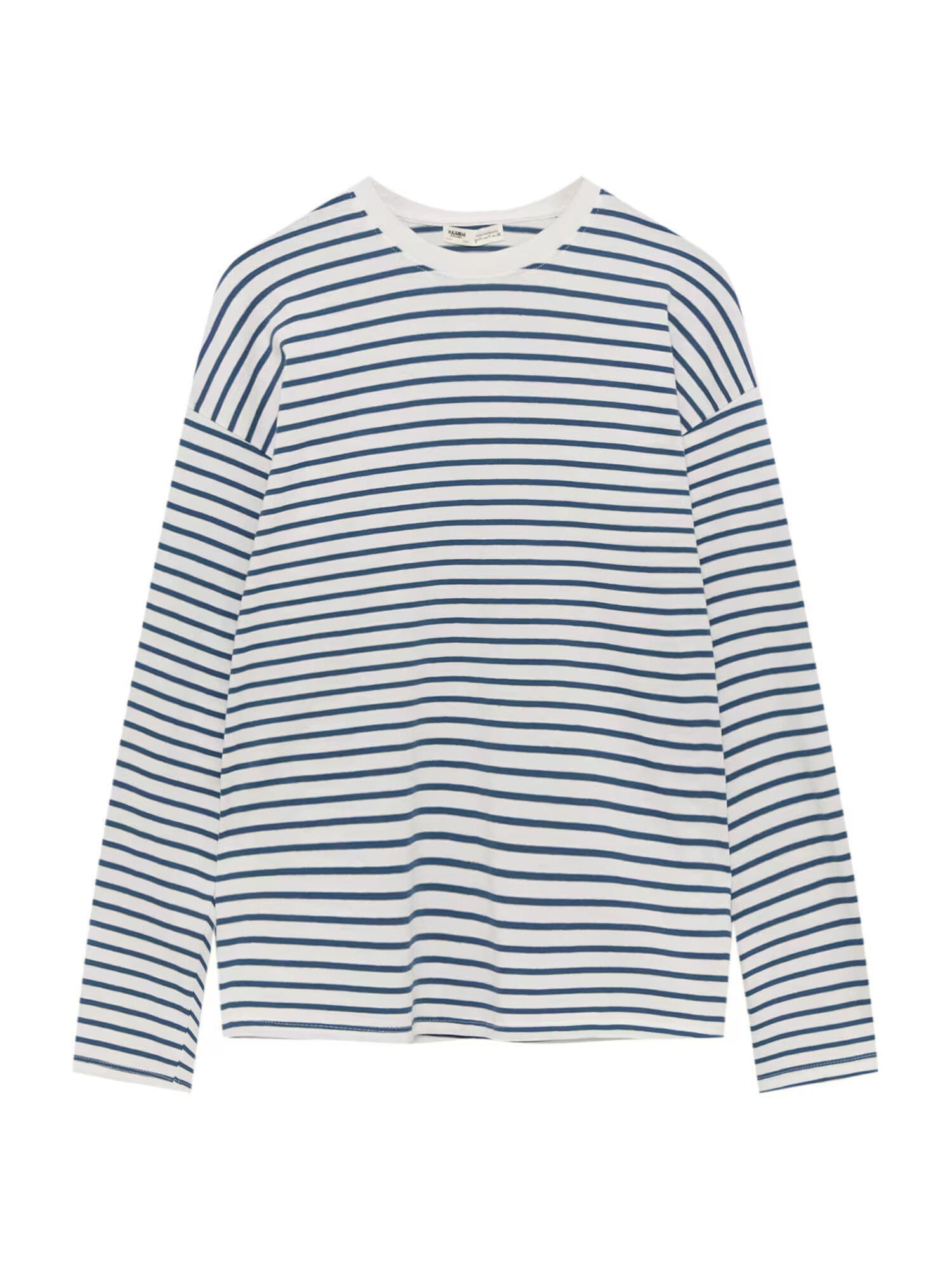 Pull&Bear Majica modra / off-bela - Pepit.si