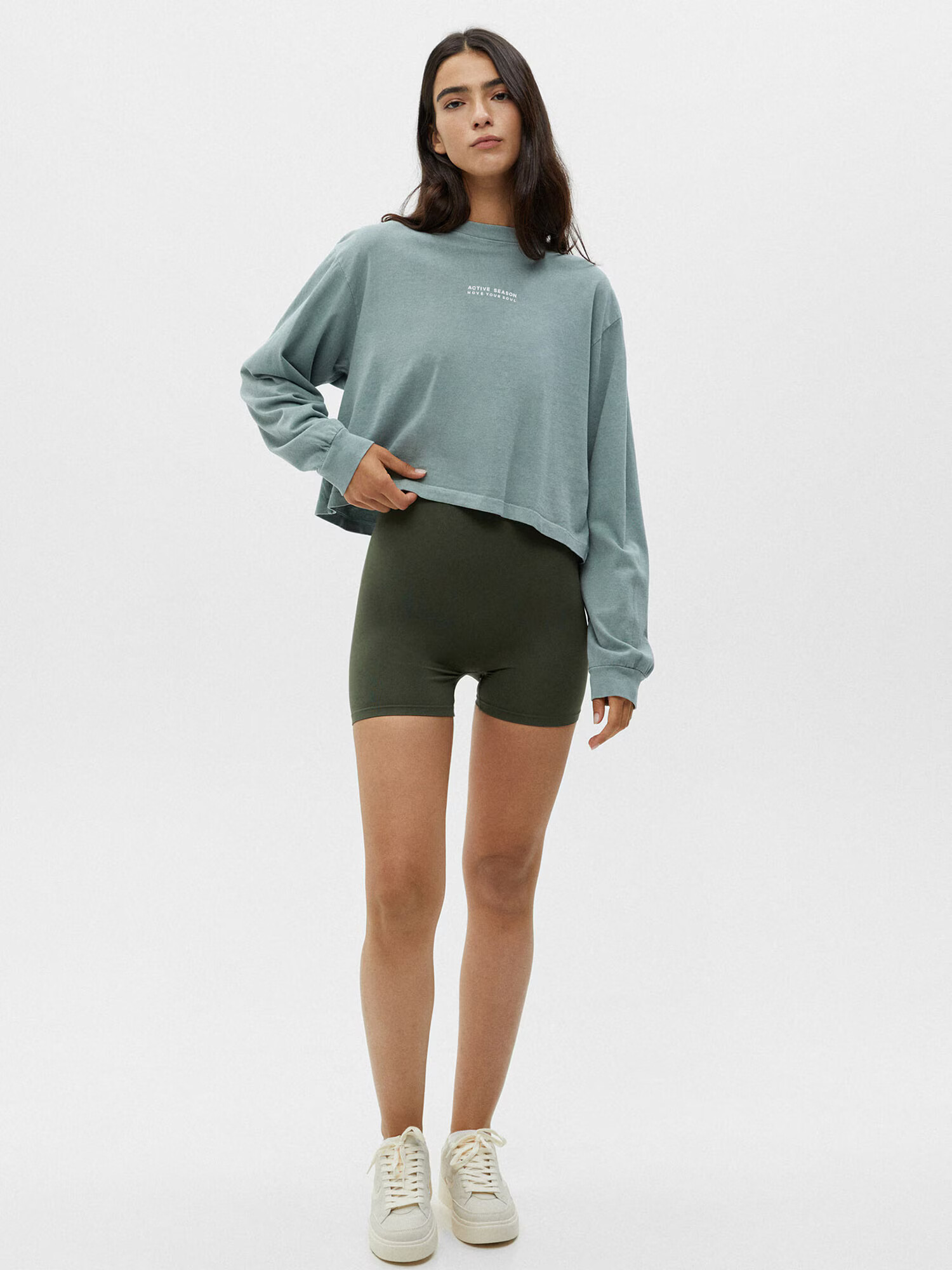 Pull&Bear Majica svetlo modra / bela - Pepit.si